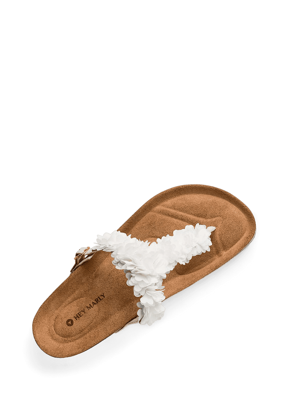 Seitenansicht auf neutralem Hintergrund des Produktes Soft Flower in der Farbe Casual Cork Crema