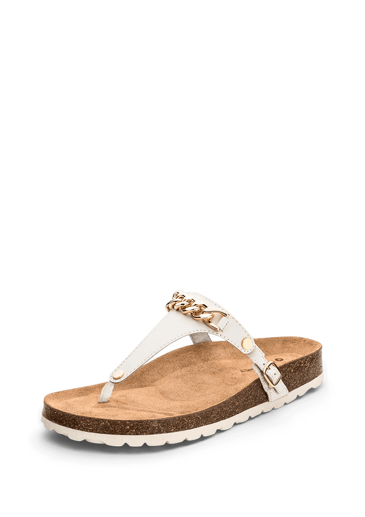 Frontalansicht auf neutralem Hintergrund des Produktes Gold Chain in der Farbe Crema