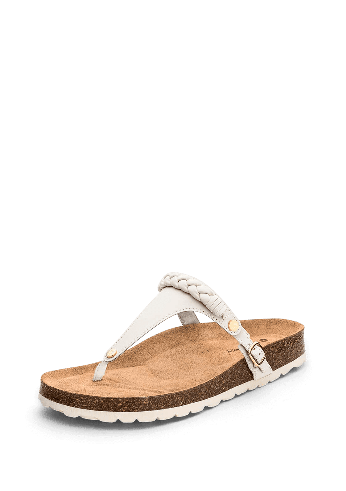 Frontalansicht auf neutralem Hintergrund des Produktes Braided in der Farbe Crema