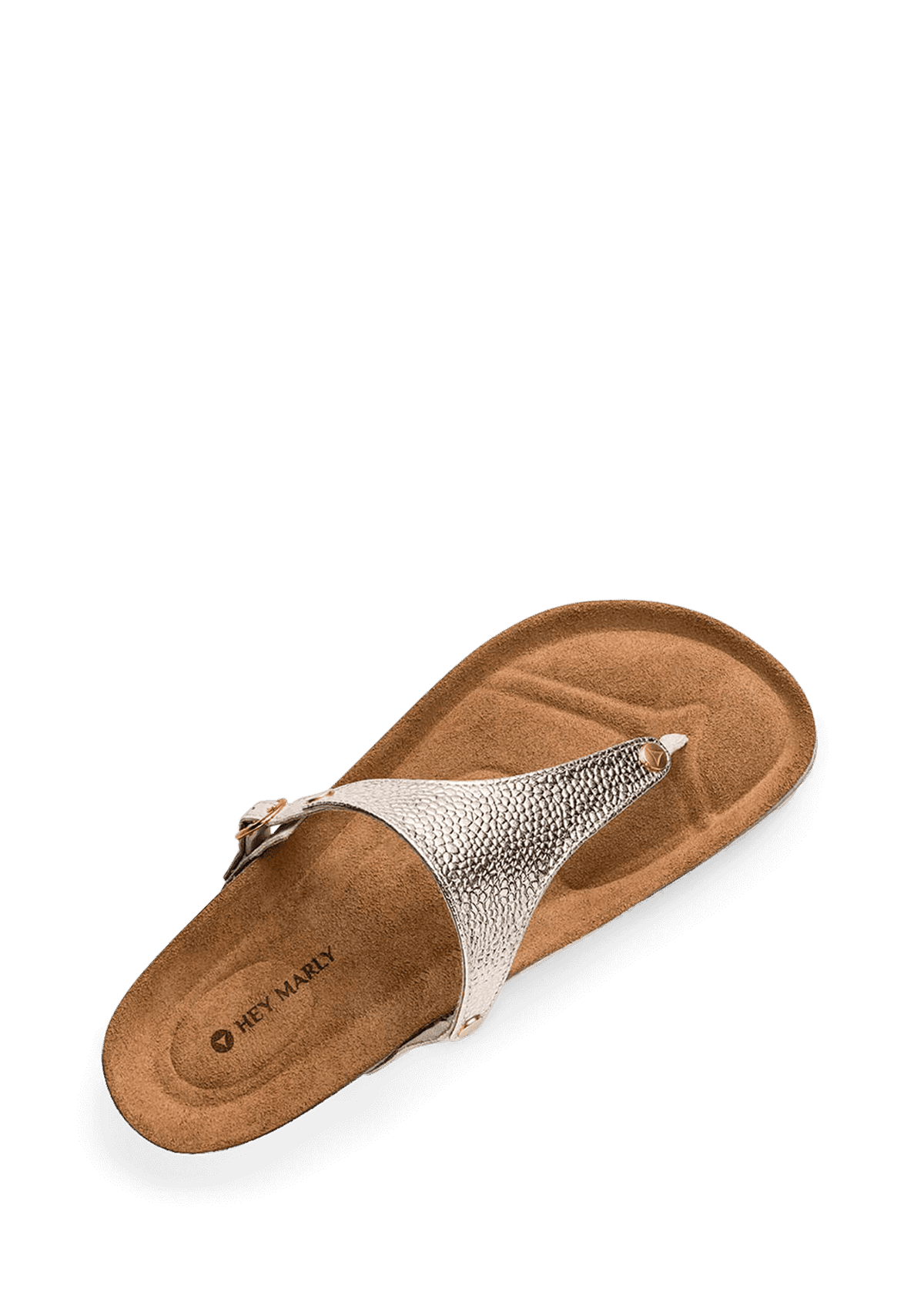 Seitenansicht auf neutralem Hintergrund des Produktes Mars Metallic in der Farbe Casual Cork Crema