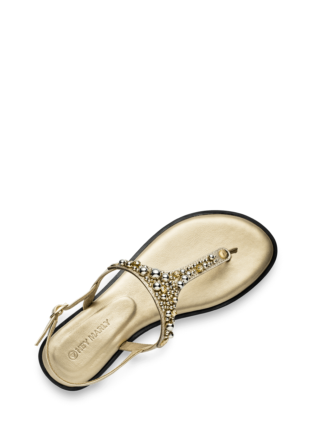 Seitenansicht auf neutralem Hintergrund des Produktes Precious Pearl in der Farbe Classic Gold