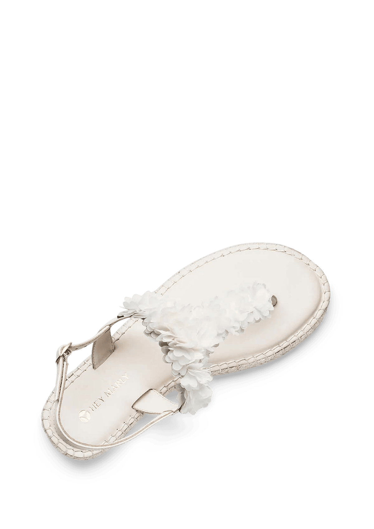 Seitenansicht auf neutralem Hintergrund des Produktes Soft Flower in der Farbe Classic Bast Crema