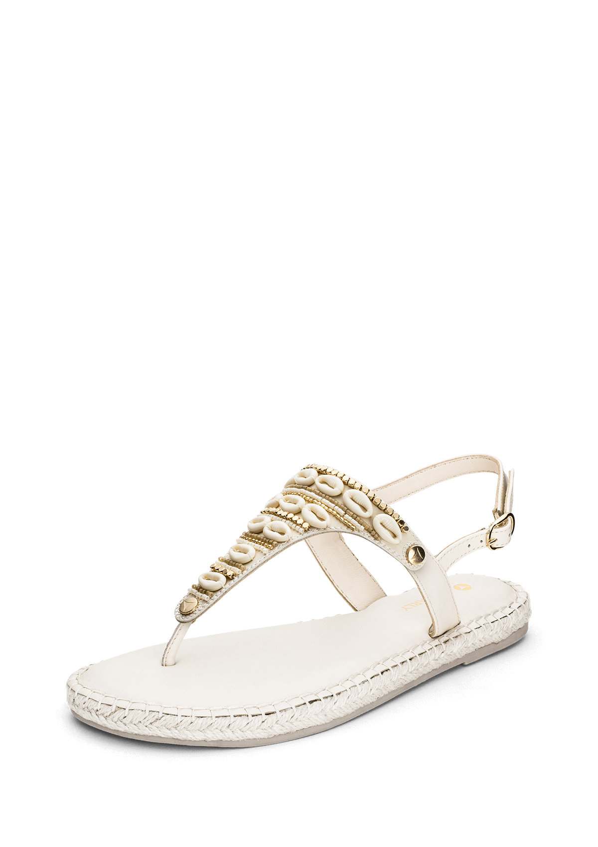 Frontalansicht auf neutralem Hintergrund des Produktes Ethno Shells in der Farbe Classic Bast Crema