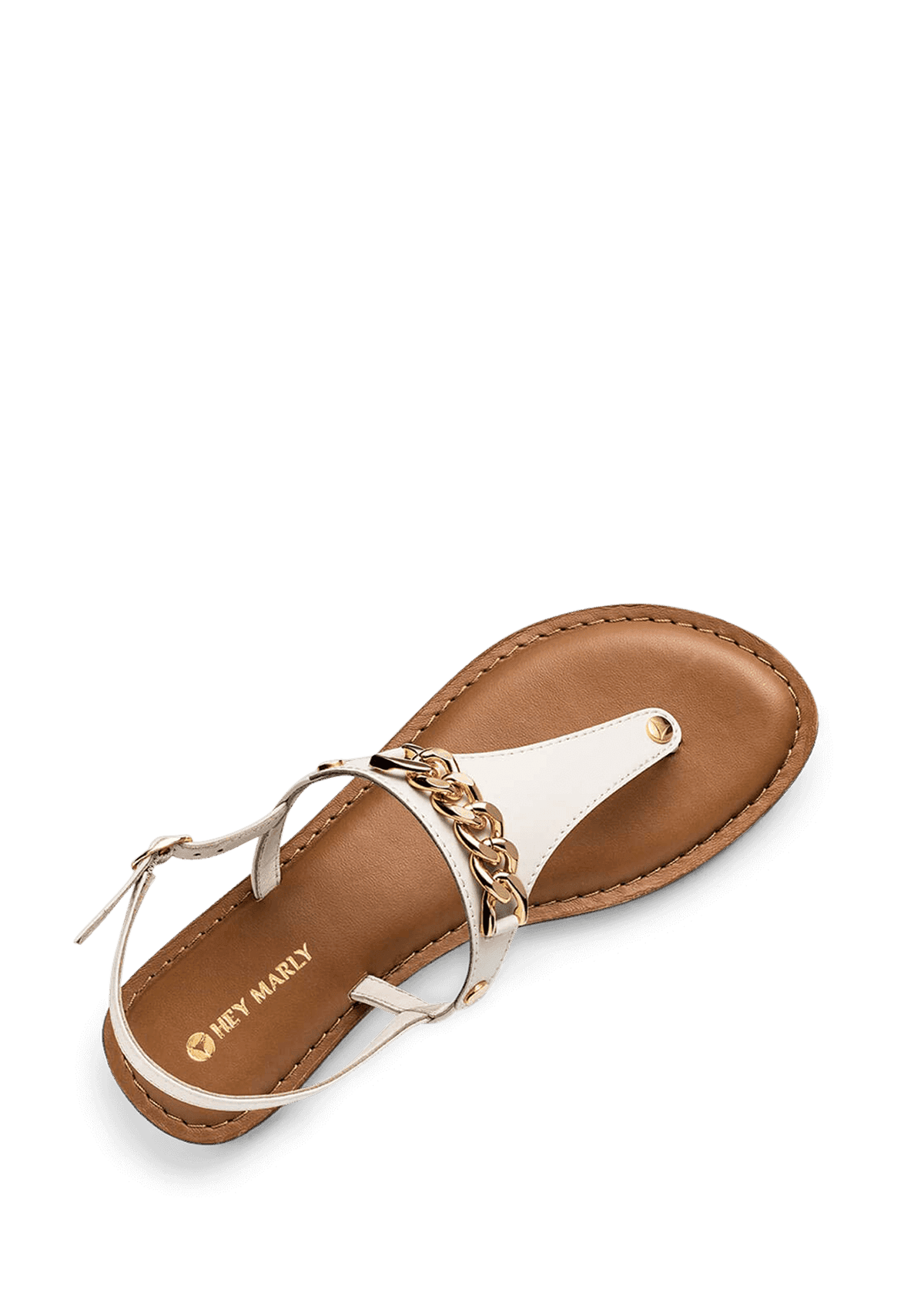 Seitenansicht auf neutralem Hintergrund des Produktes Gold Chain in der Farbe Classic Crema