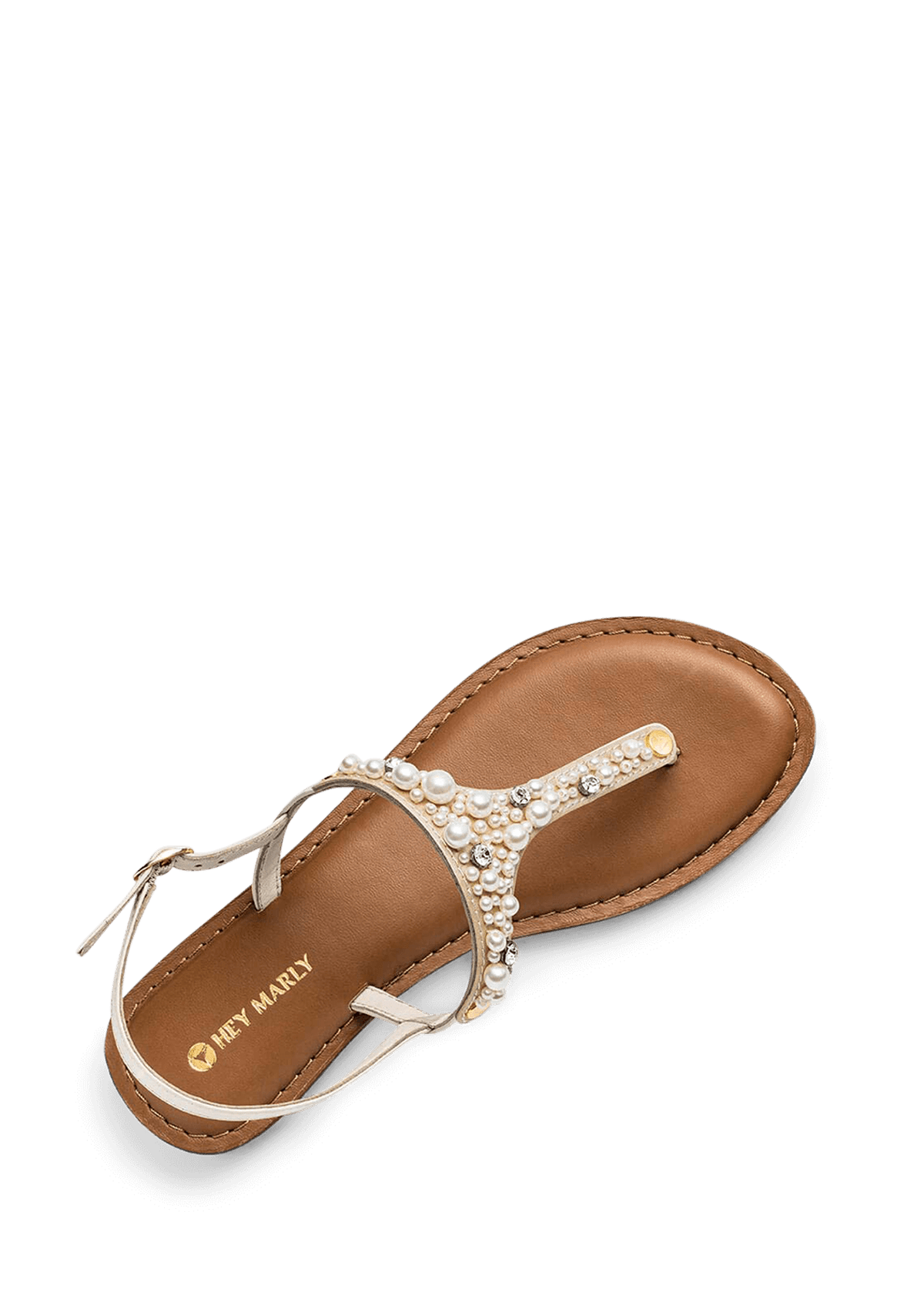 Seitenansicht auf neutralem Hintergrund des Produktes Precious Pearl in der Farbe Classic Crema