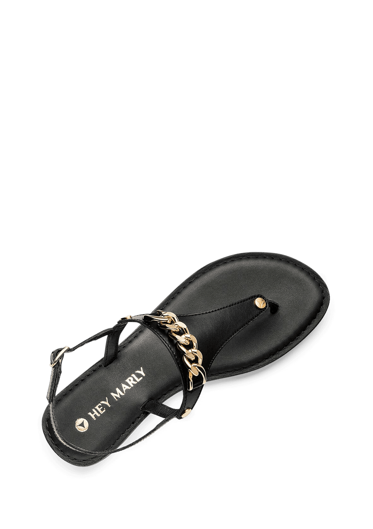 Seitenansicht auf neutralem Hintergrund des Produktes Gold Chain in der Farbe Classic Black