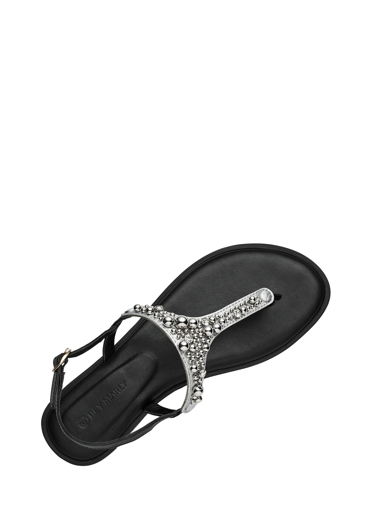 Seitenansicht auf neutralem Hintergrund des Produktes Precious Pearl in der Farbe Classic Black