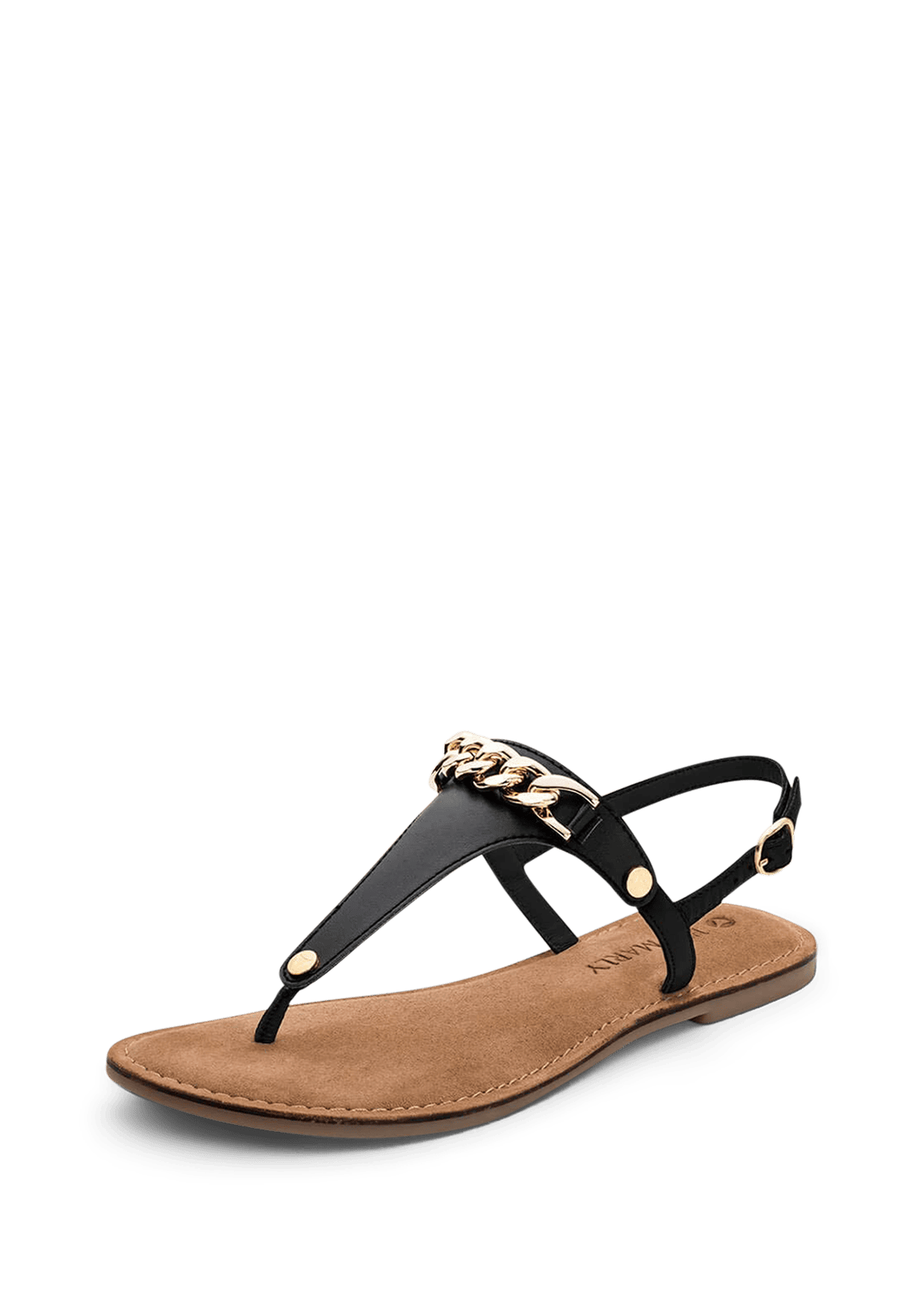 Frontalansicht auf neutralem Hintergrund des Produktes Gold Chain in der Farbe Comfort Black