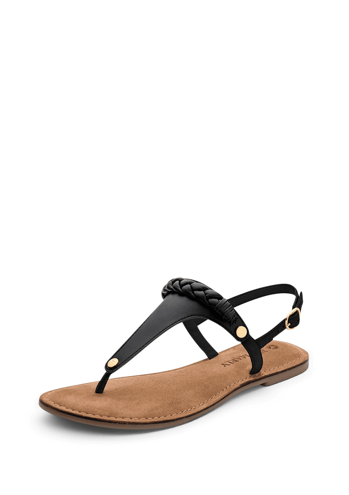 Frontalansicht auf neutralem Hintergrund des Produktes Braided in der Farbe Comfort Black