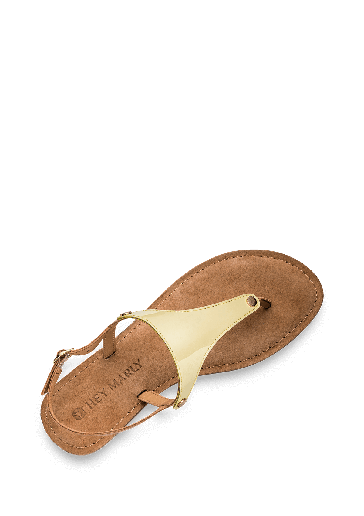 Seitenansicht auf neutralem Hintergrund des Produktes City Gloss in der Farbe Comfort Cognac