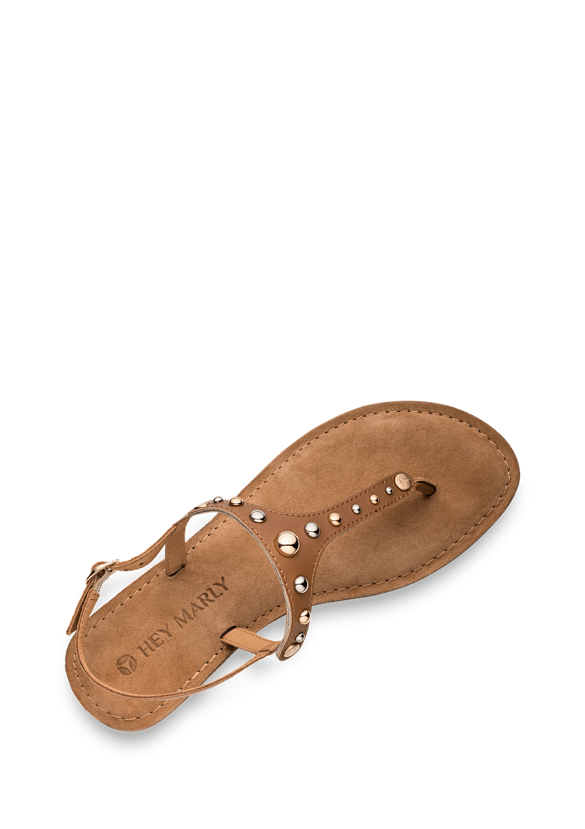 Seitenansicht auf neutralem Hintergrund des Produktes Urban Stud in der Farbe Comfort Cognac