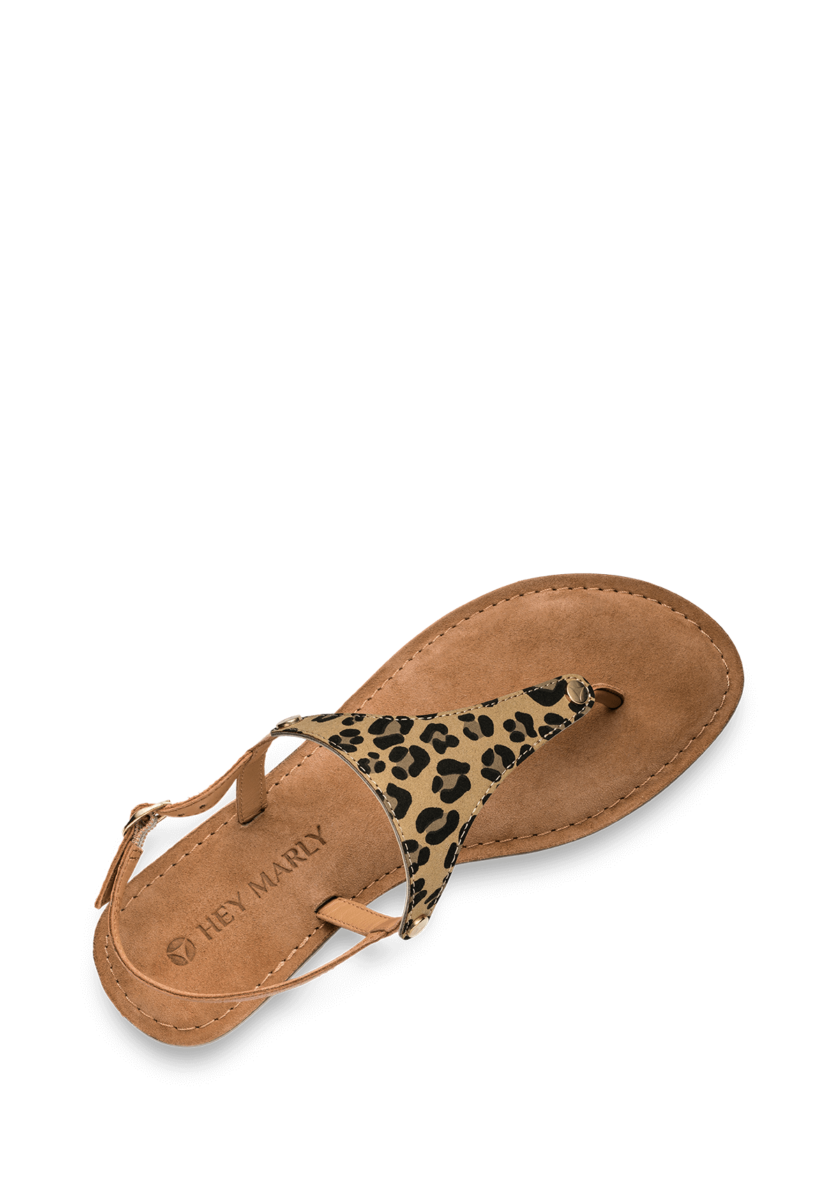 Seitenansicht auf neutralem Hintergrund des Produktes Animal Print in der Farbe Comfort Cognac