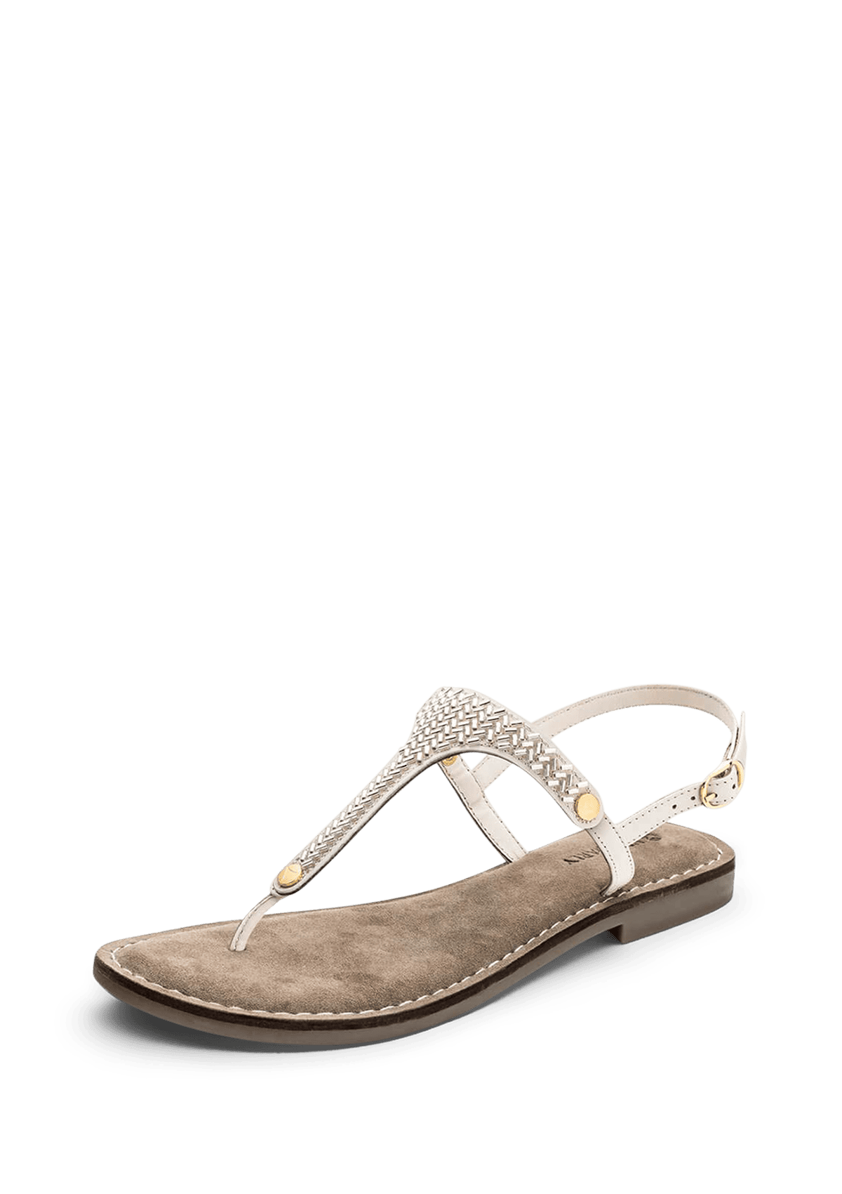 Frontalansicht auf neutralem Hintergrund des Produktes Metallic Beads in der Farbe Crema