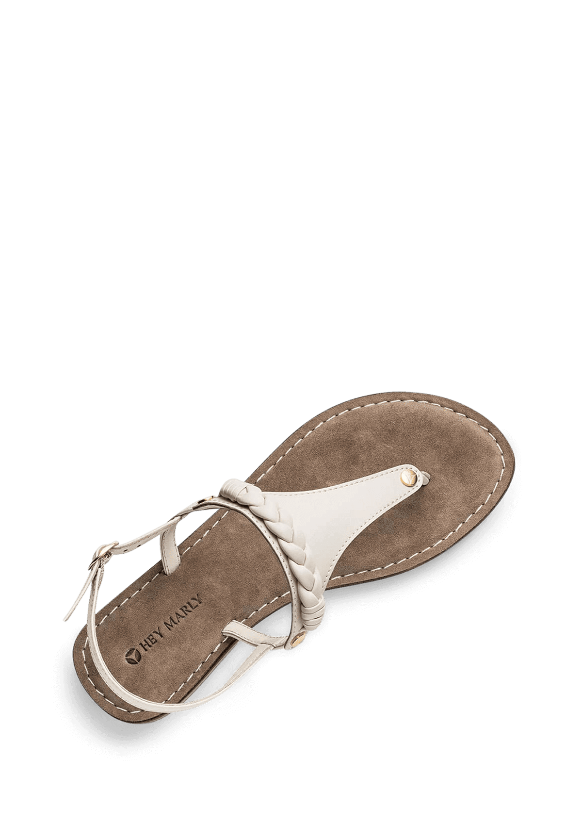 Seitenansicht auf neutralem Hintergrund des Produktes Braided in der Farbe Comfort Crema