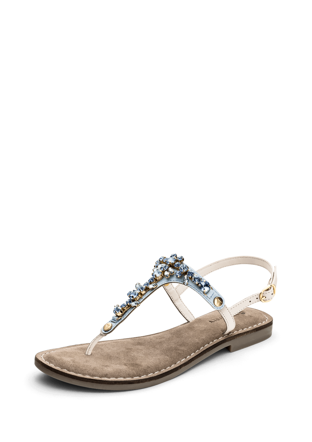 Frontalansicht auf neutralem Hintergrund des Produktes Brilliant Life in der Farbe Blue Light