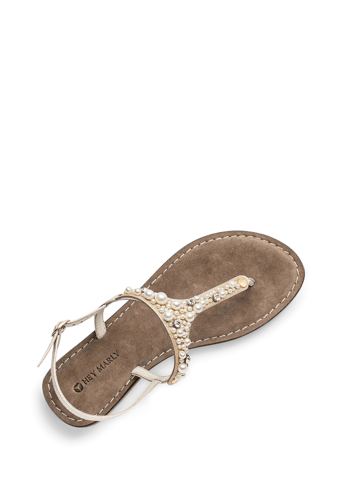 Seitenansicht auf neutralem Hintergrund des Produktes Precious Pearl in der Farbe Comfort Crema