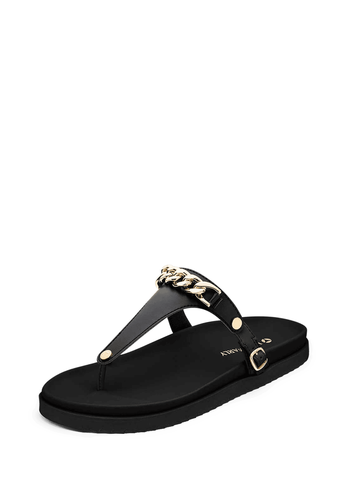 Frontalansicht auf neutralem Hintergrund des Produktes Gold Chain in der Farbe Black