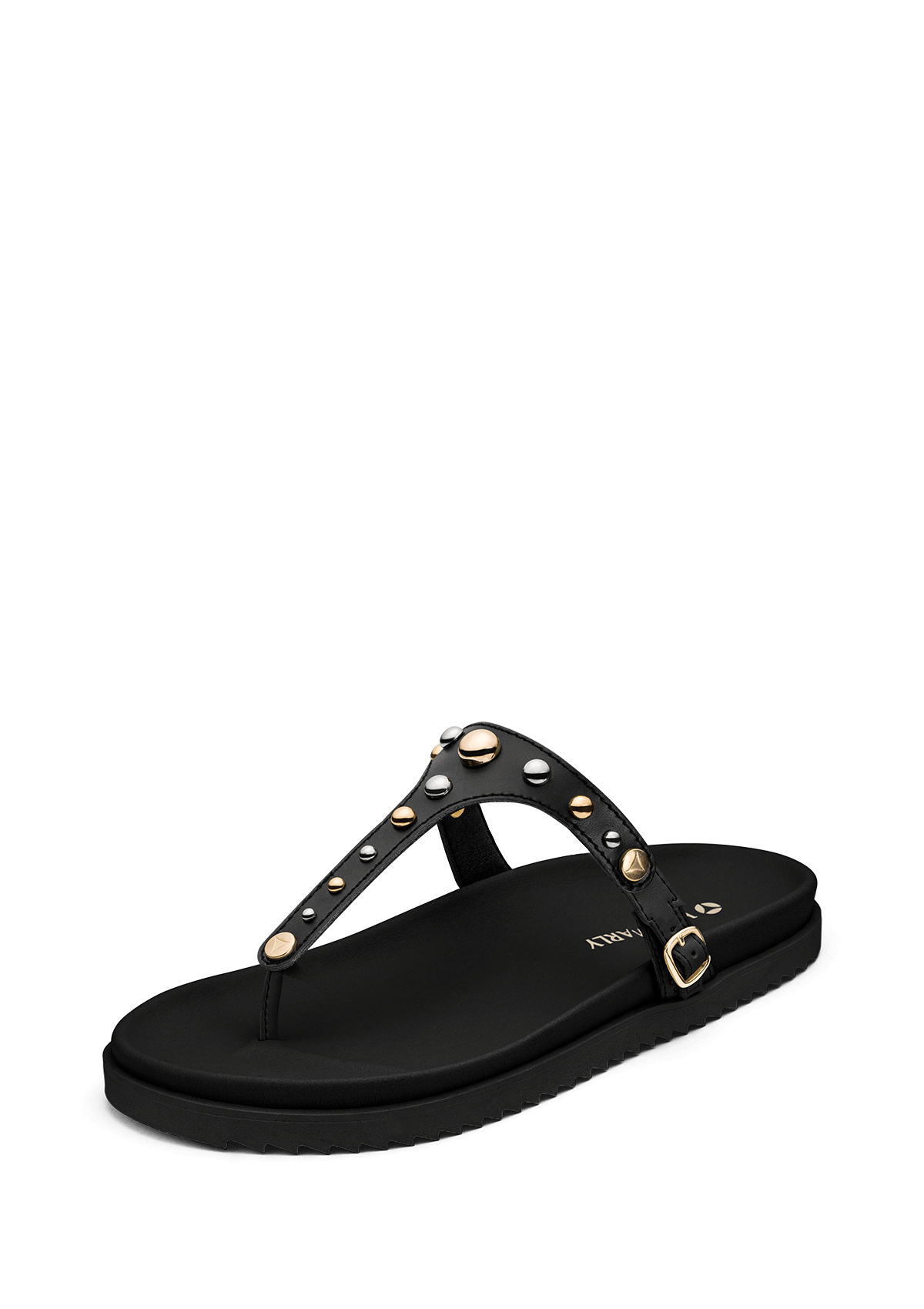 Frontalansicht auf neutralem Hintergrund des Produktes Urban Stud in der Farbe Casual Clean Black