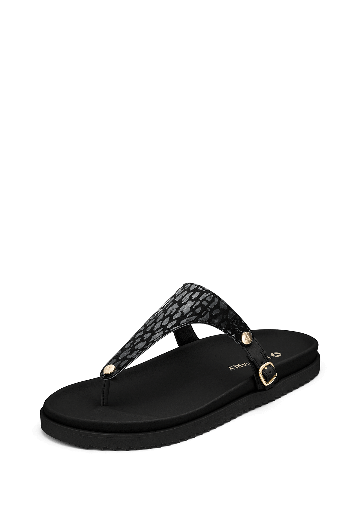 Frontalansicht auf neutralem Hintergrund des Produktes Animal Print in der Farbe Casual Clean Black