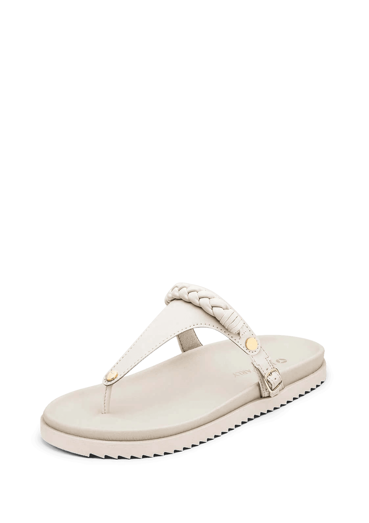 Frontalansicht auf neutralem Hintergrund des Produktes Braided in der Farbe Crema