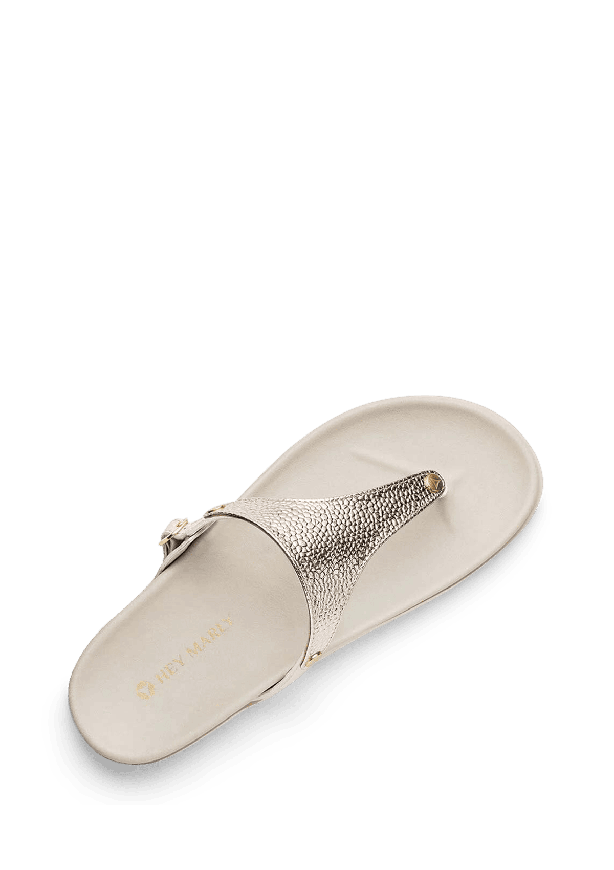 Seitenansicht auf neutralem Hintergrund des Produktes Mars Metallic in der Farbe Casual Clean Crema Gold