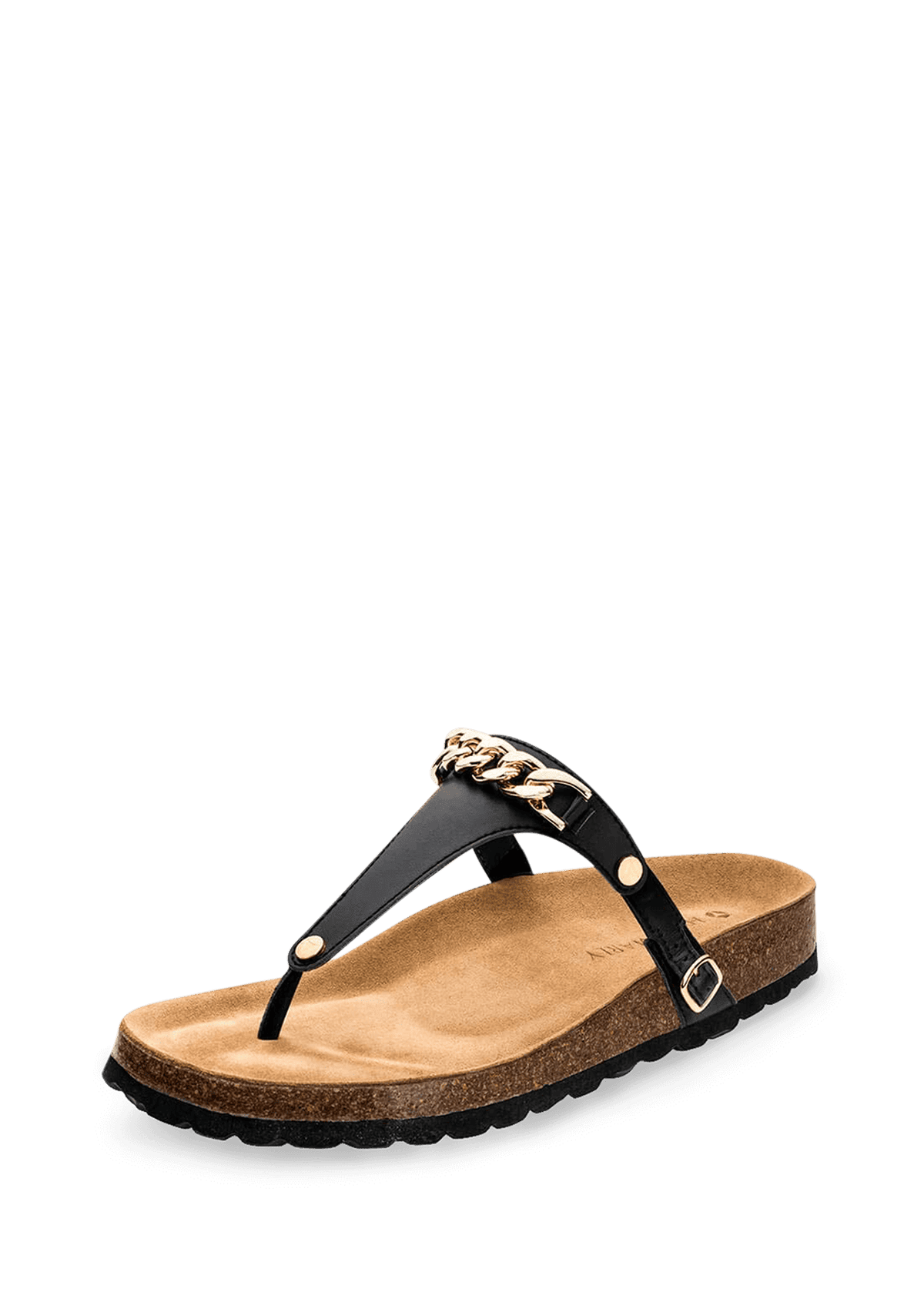 Frontalansicht auf neutralem Hintergrund des Produktes Gold Chain in der Farbe Black