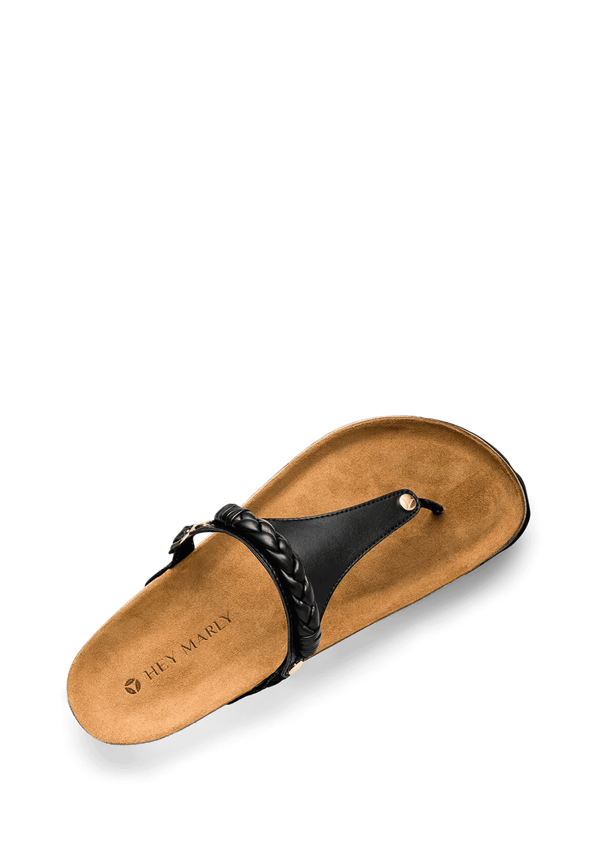 Seitenansicht auf neutralem Hintergrund des Produktes Braided in der Farbe Casual Cork Black