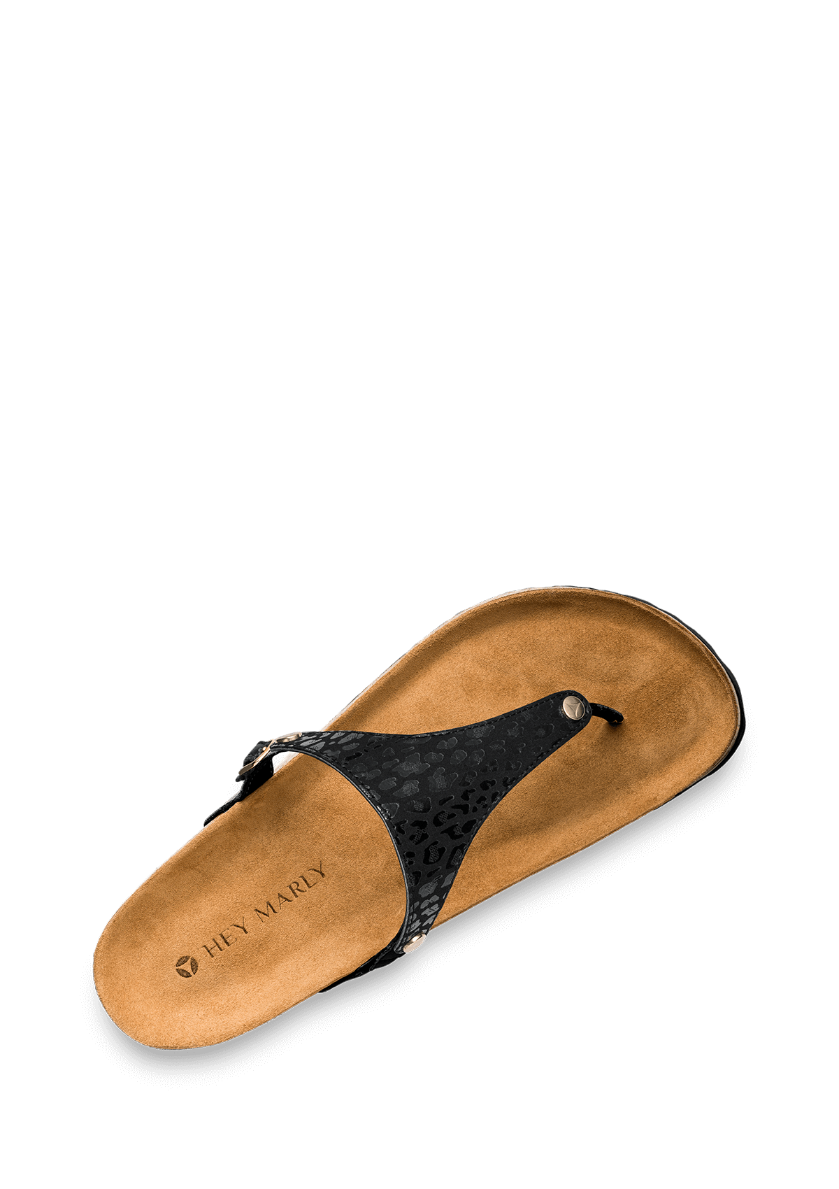 Seitenansicht auf neutralem Hintergrund des Produktes Animal Print in der Farbe Casual Cork Black