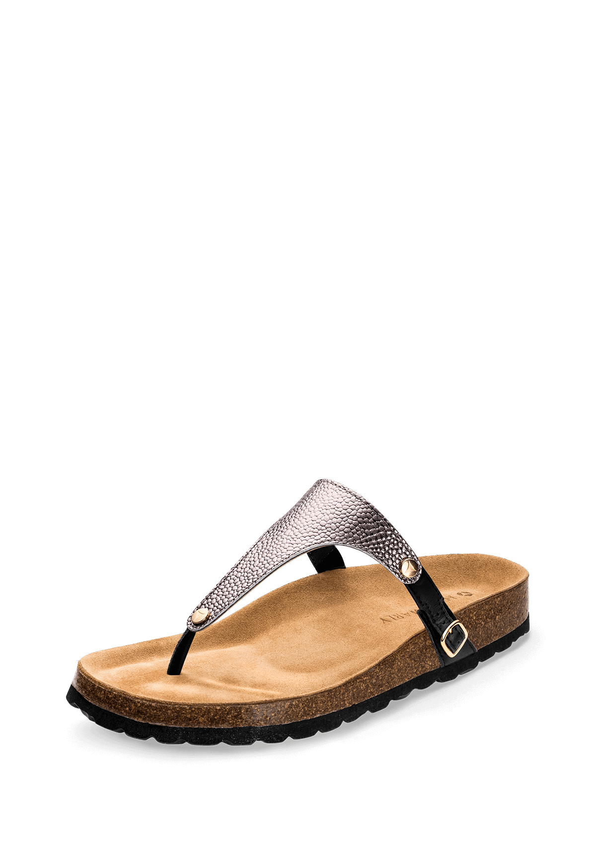 Frontalansicht auf neutralem Hintergrund des Produktes Mars Metallic in der Farbe Casual Cork Black