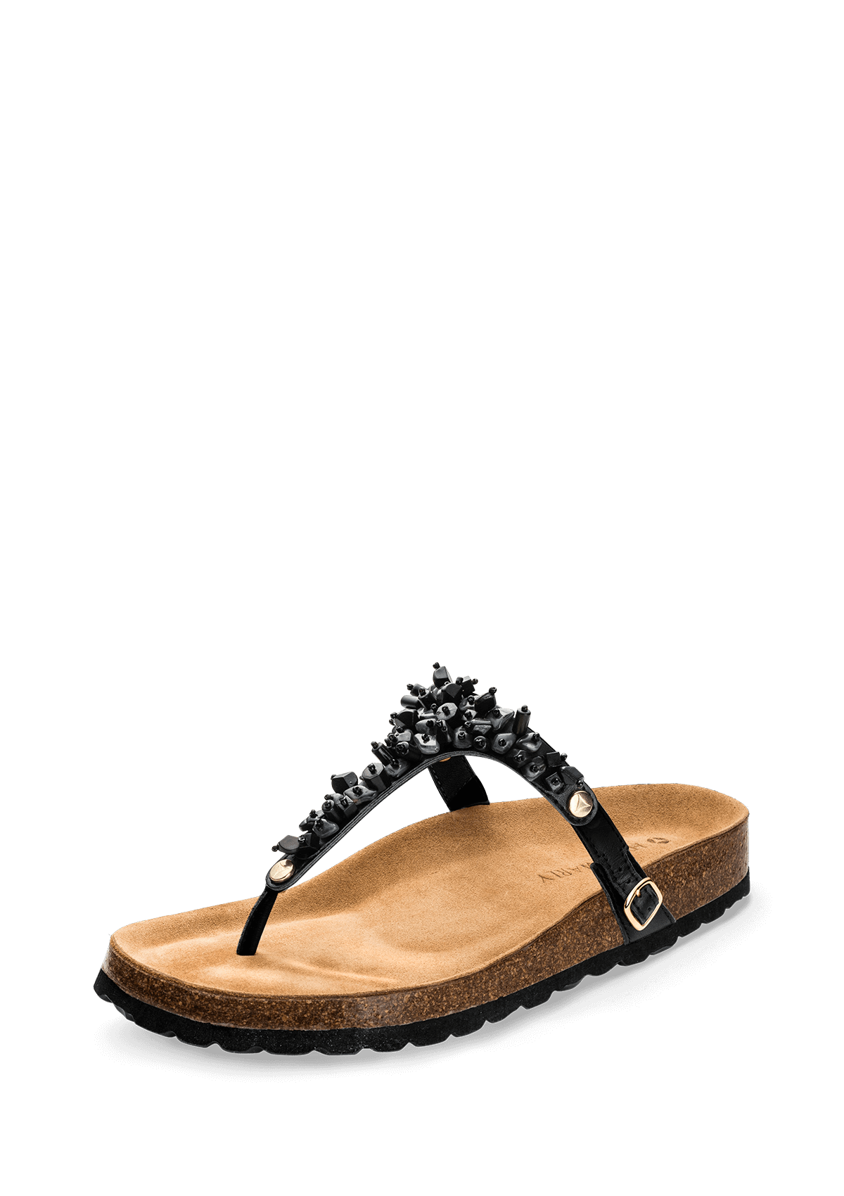 Frontalansicht auf neutralem Hintergrund des Produktes Majestic Moon in der Farbe Casual Cork Black