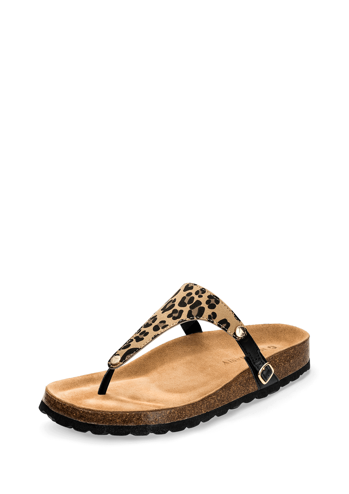 Frontalansicht auf neutralem Hintergrund des Produktes Animal Print in der Farbe Casual Cork Black
