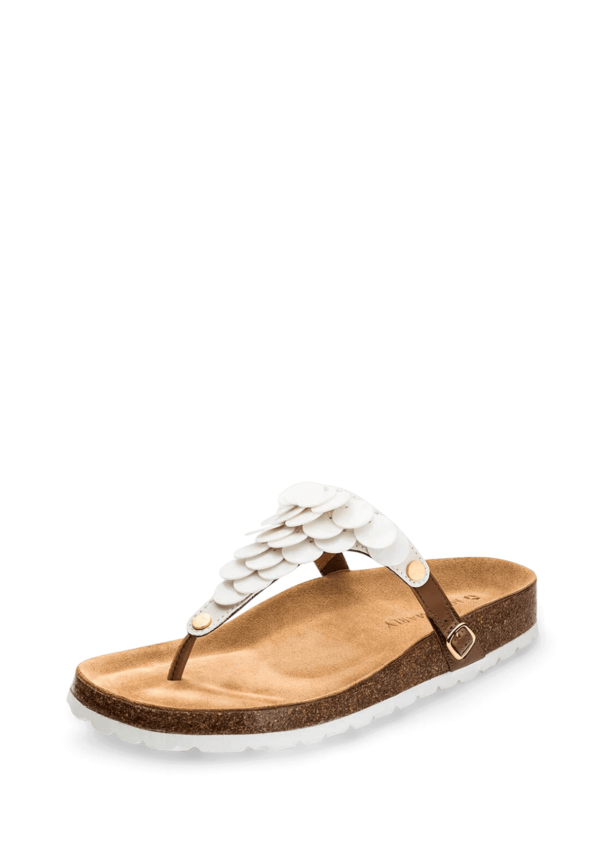 Frontalansicht auf neutralem Hintergrund des Produktes Shiny Plate in der Farbe Casual Cork Cognac