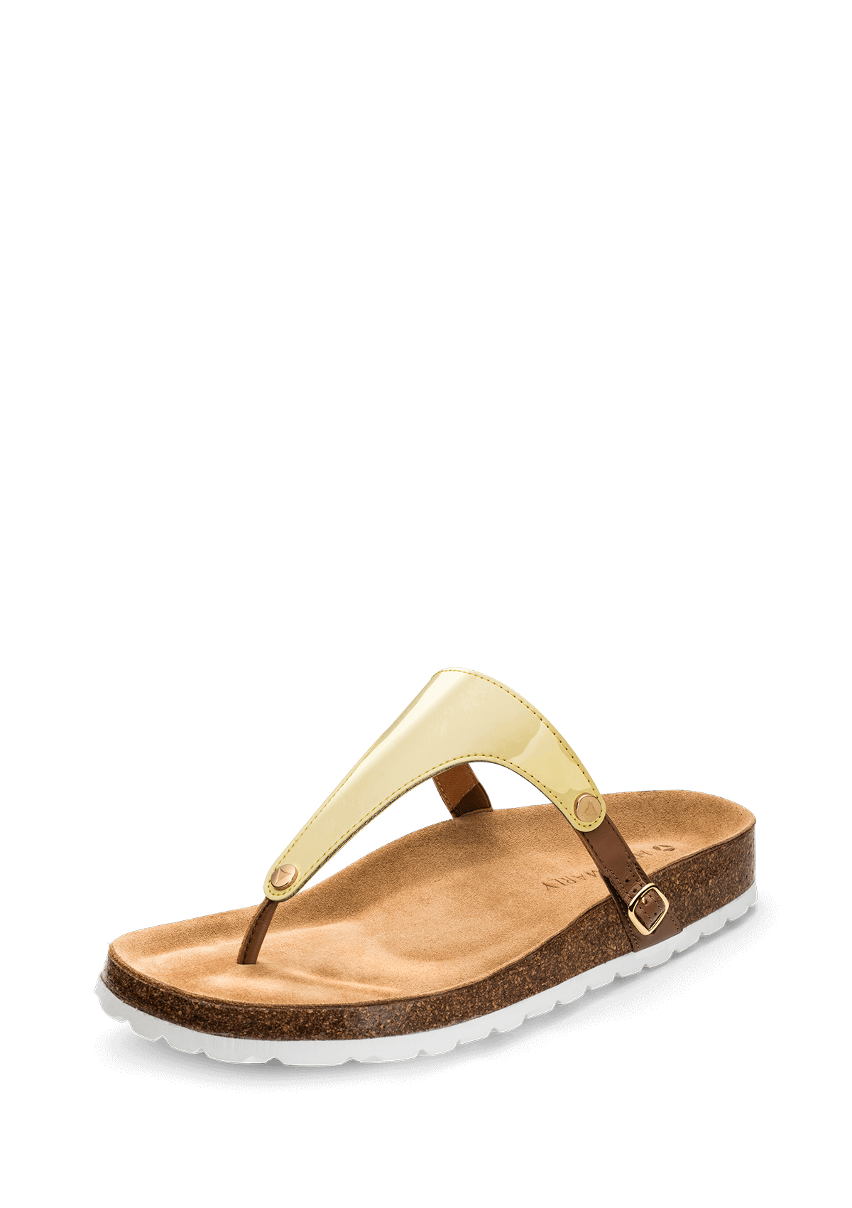 Frontalansicht auf neutralem Hintergrund des Produktes City Gloss in der Farbe Casual Cork Cognac