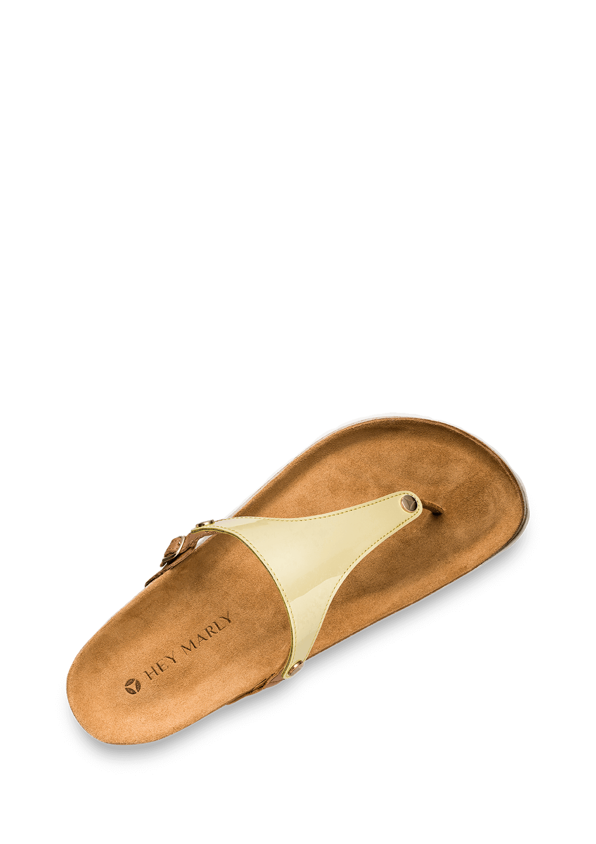Seitenansicht auf neutralem Hintergrund des Produktes City Gloss in der Farbe Casual Cork Cognac