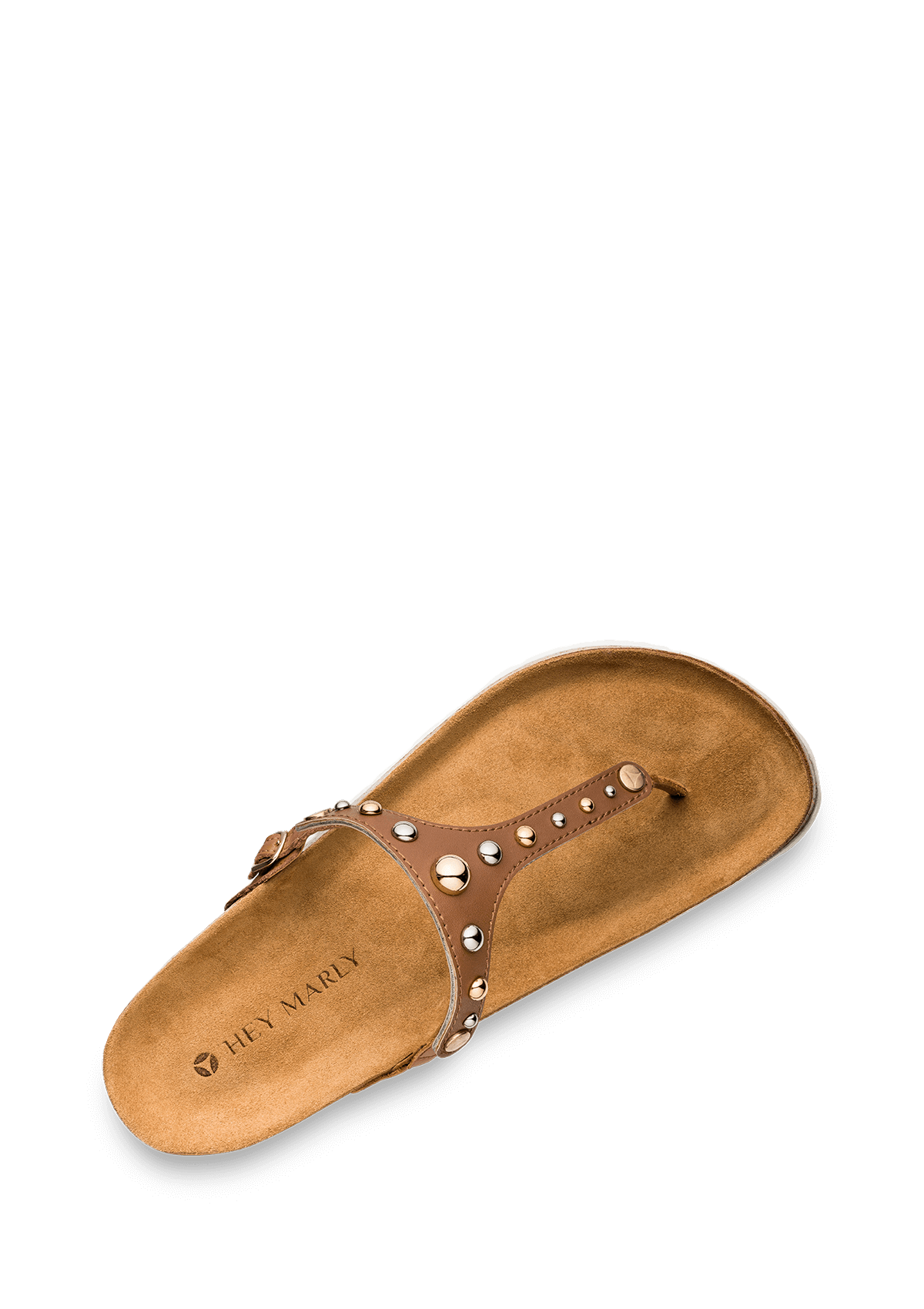 Seitenansicht auf neutralem Hintergrund des Produktes Urban Stud in der Farbe Casual Cork Cognac