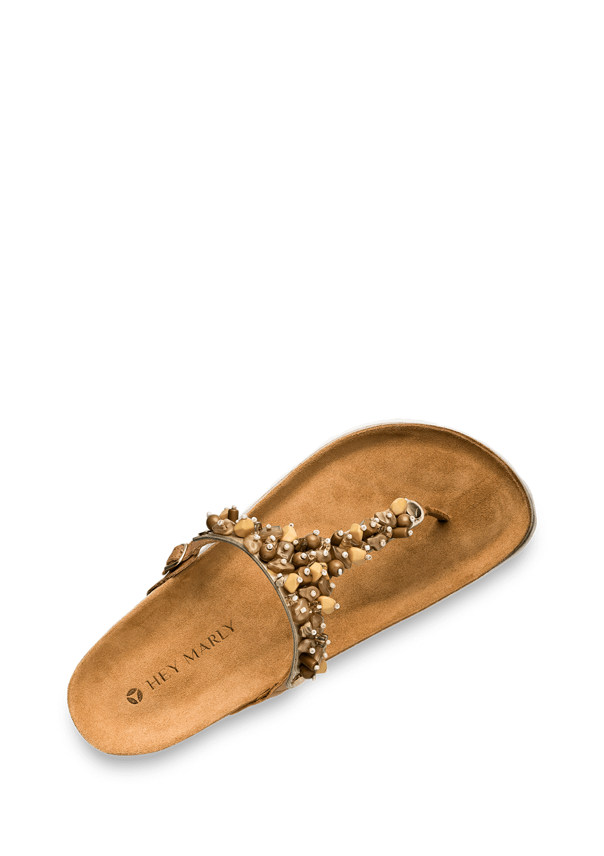 Seitenansicht auf neutralem Hintergrund des Produktes Majestic Moon in der Farbe Casual Cork Cognac
