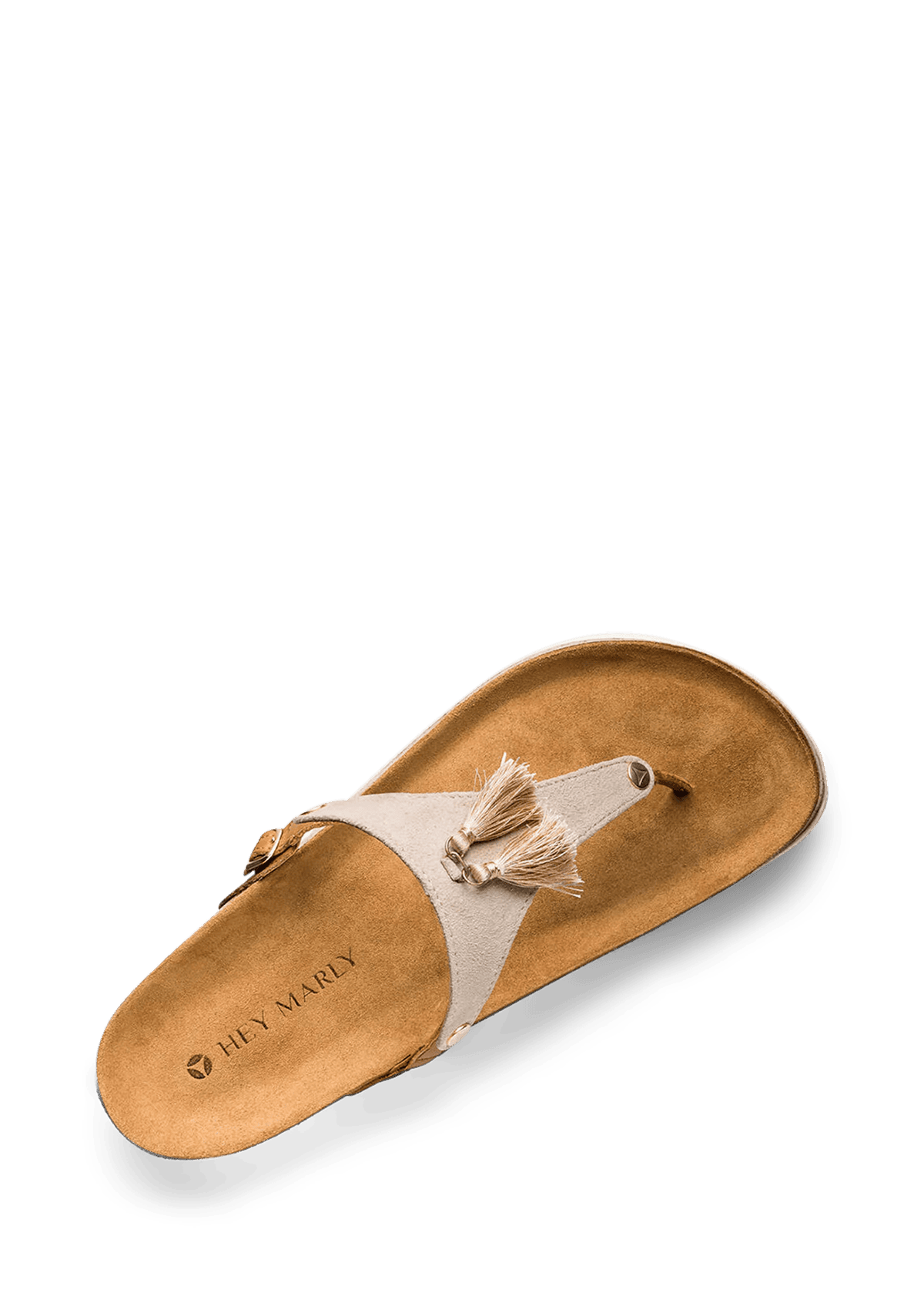 Seitenansicht auf neutralem Hintergrund des Produktes Pom de Paris in der Farbe Casual Cork Cognac Crema