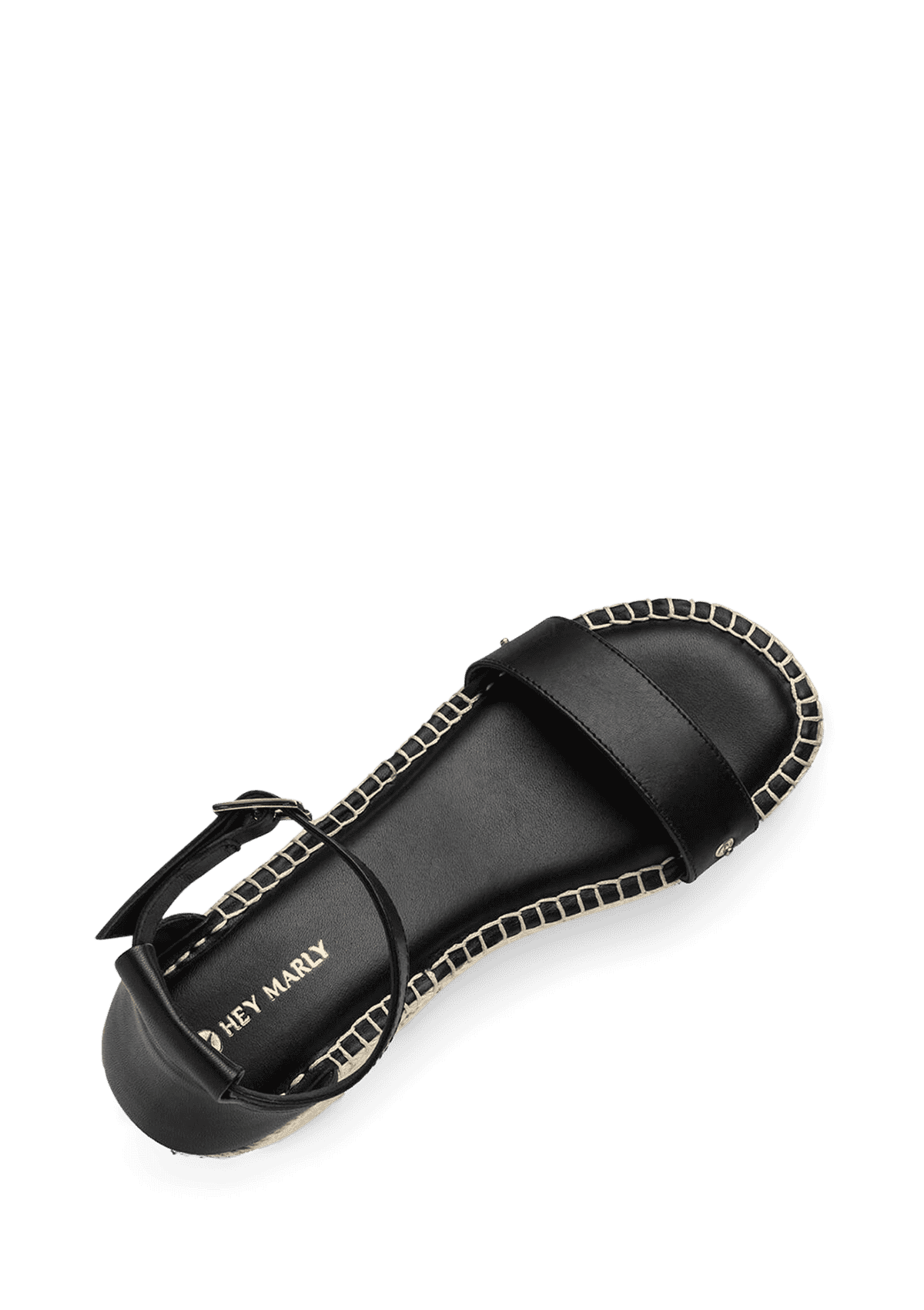 Seitenansicht auf neutralem Hintergrund des Produktes Wedge Bast High in der Farbe Black
