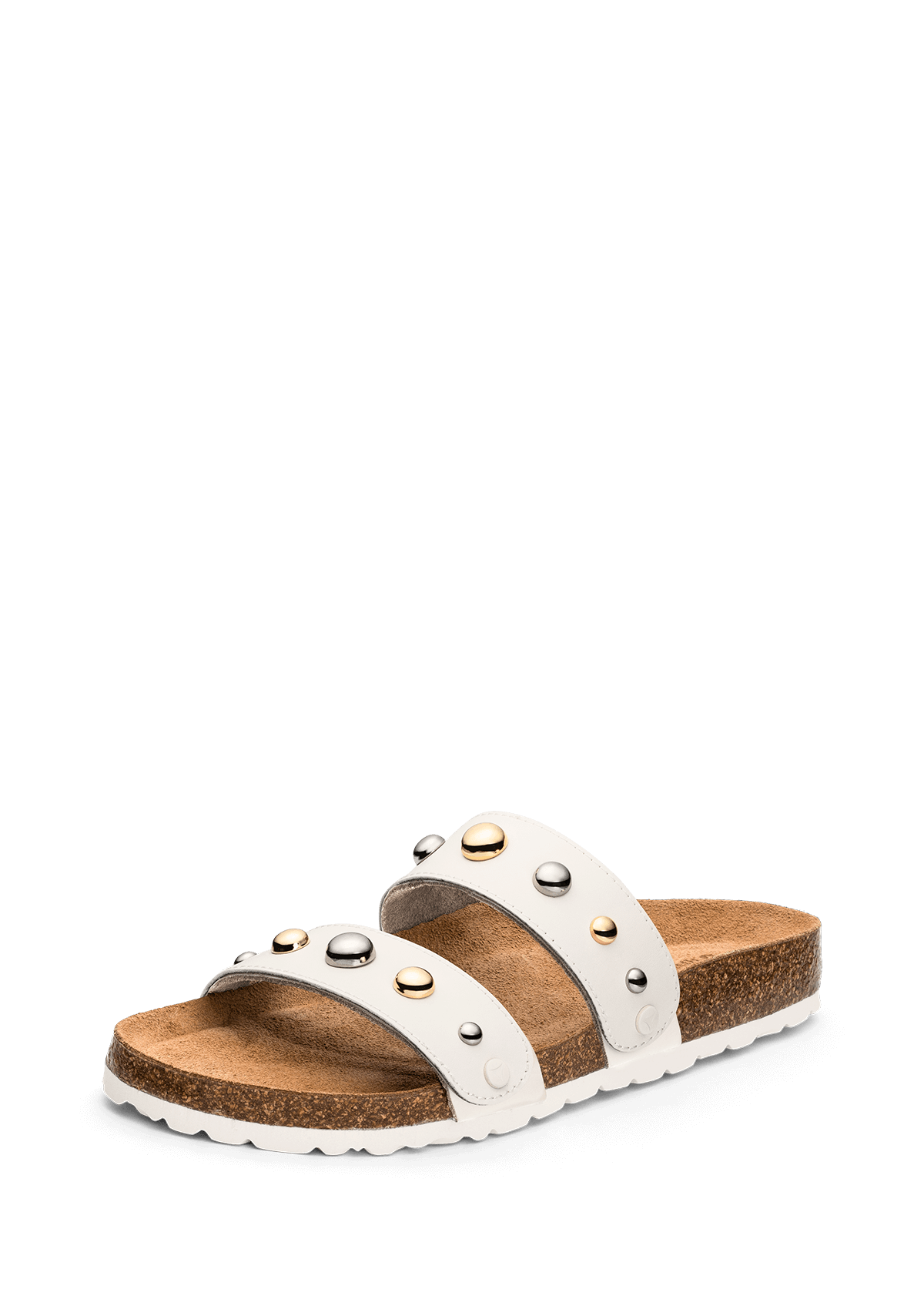 Frontalansicht auf neutralem Hintergrund des Produktes Urban Stud in der Farbe Crema