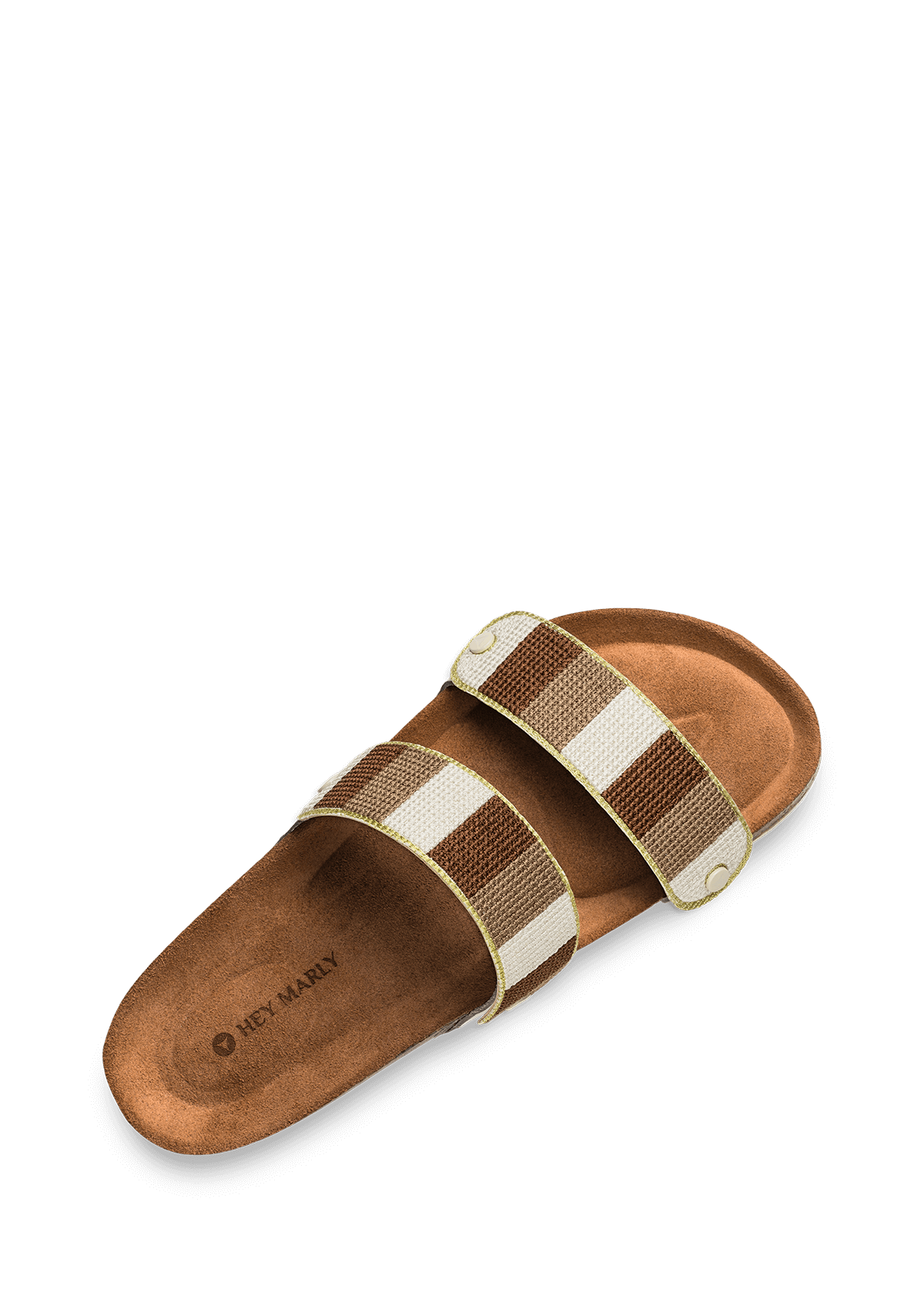 Seitenansicht auf neutralem Hintergrund des Produktes Summer Stripe in der Farbe Casual Cork Crema