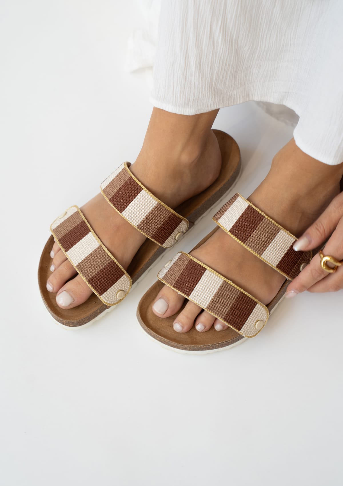 Summer Stripe - Casual Cork Cognac