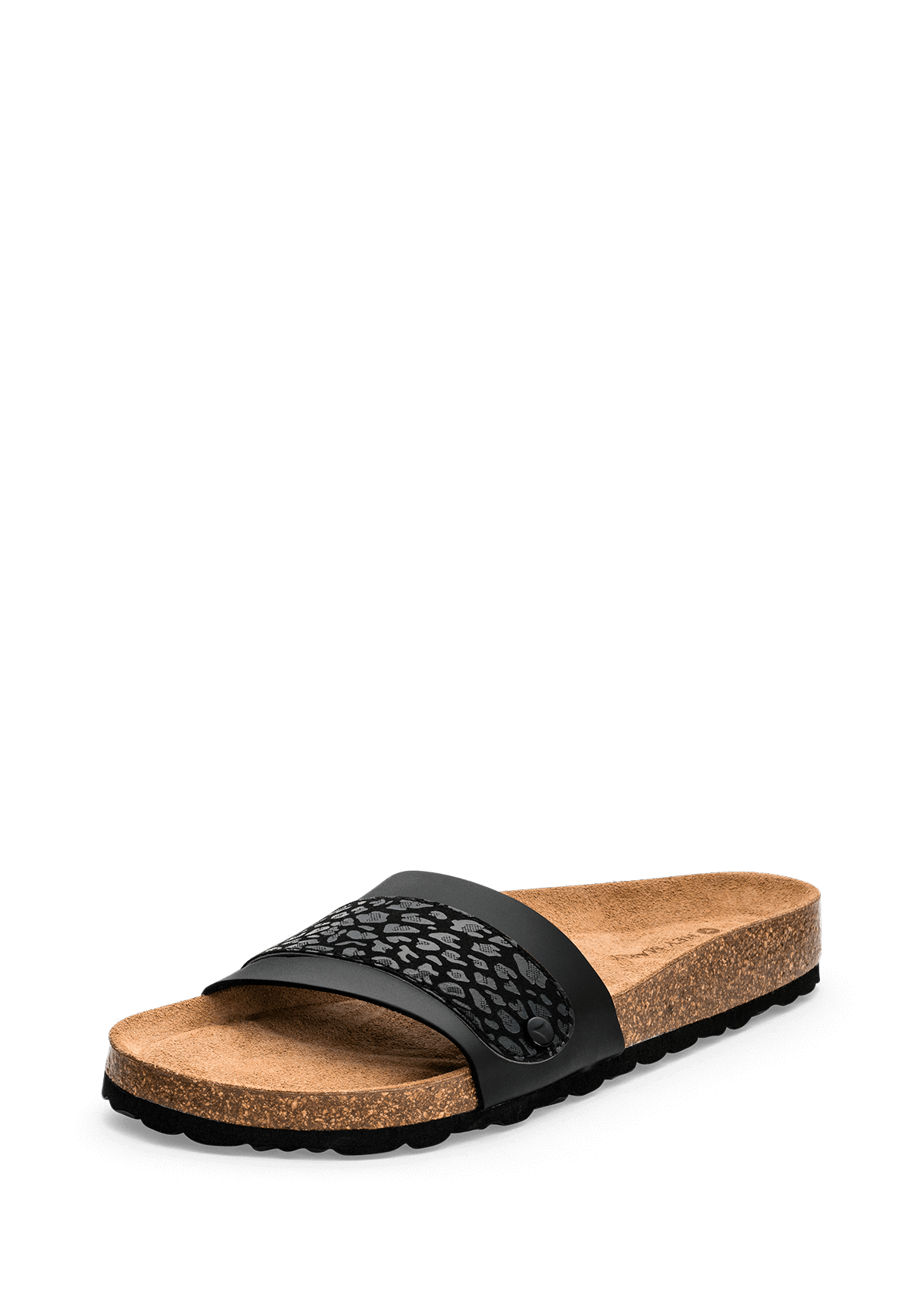 Frontalansicht auf neutralem Hintergrund des Produktes Animal Print in der Farbe Casual Cork Black