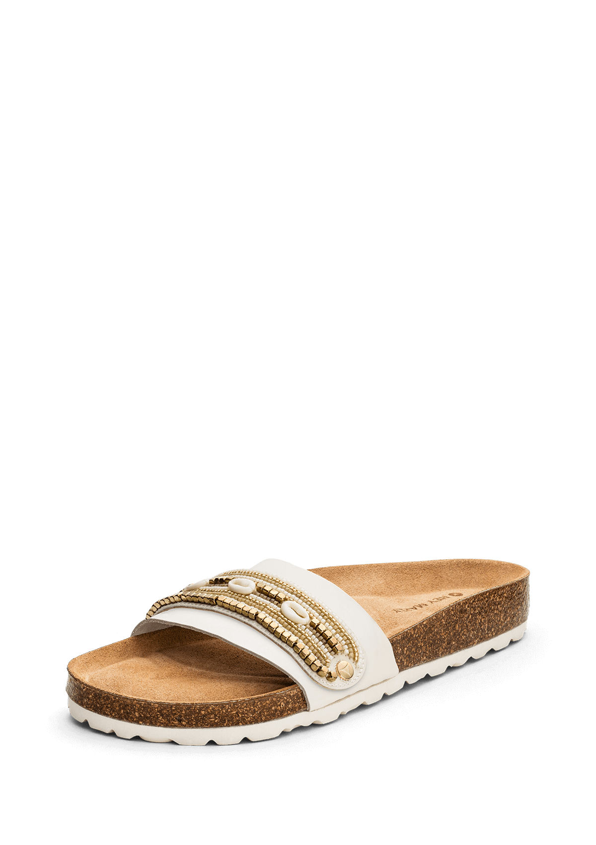 Frontalansicht auf neutralem Hintergrund des Produktes Ethno Shells in der Farbe Casual Cork Crema