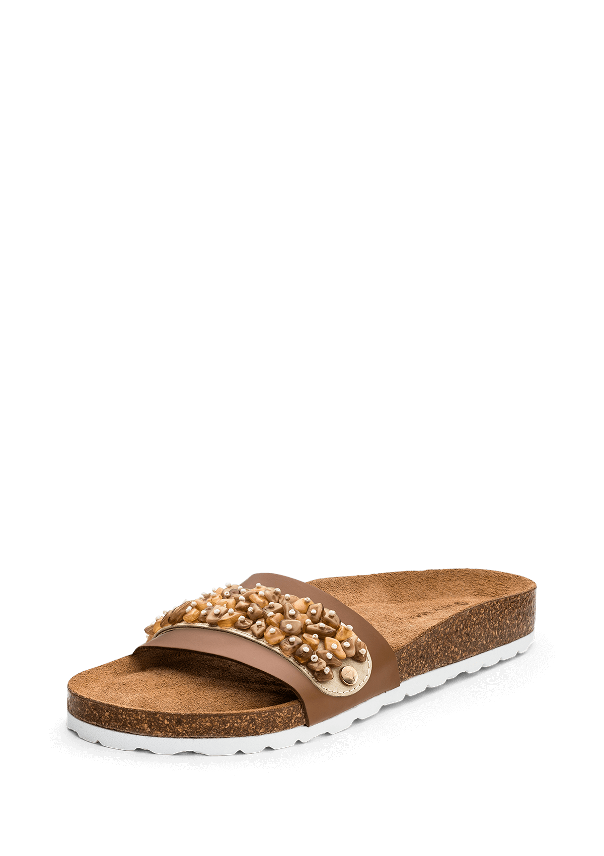 Frontalansicht auf neutralem Hintergrund des Produktes Majestic Moon in der Farbe Casual Cork Cognac