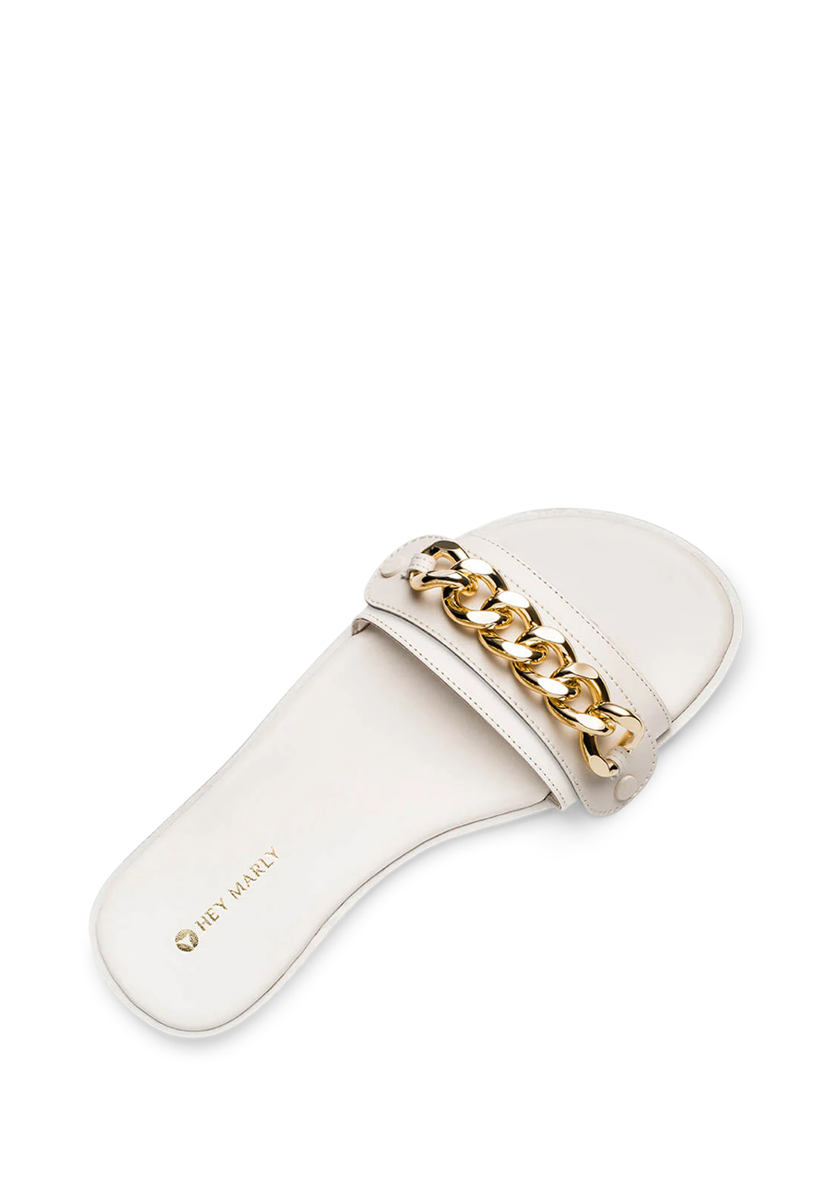 Seitenansicht auf neutralem Hintergrund des Produktes Gold Chain in der Farbe Classic Crema
