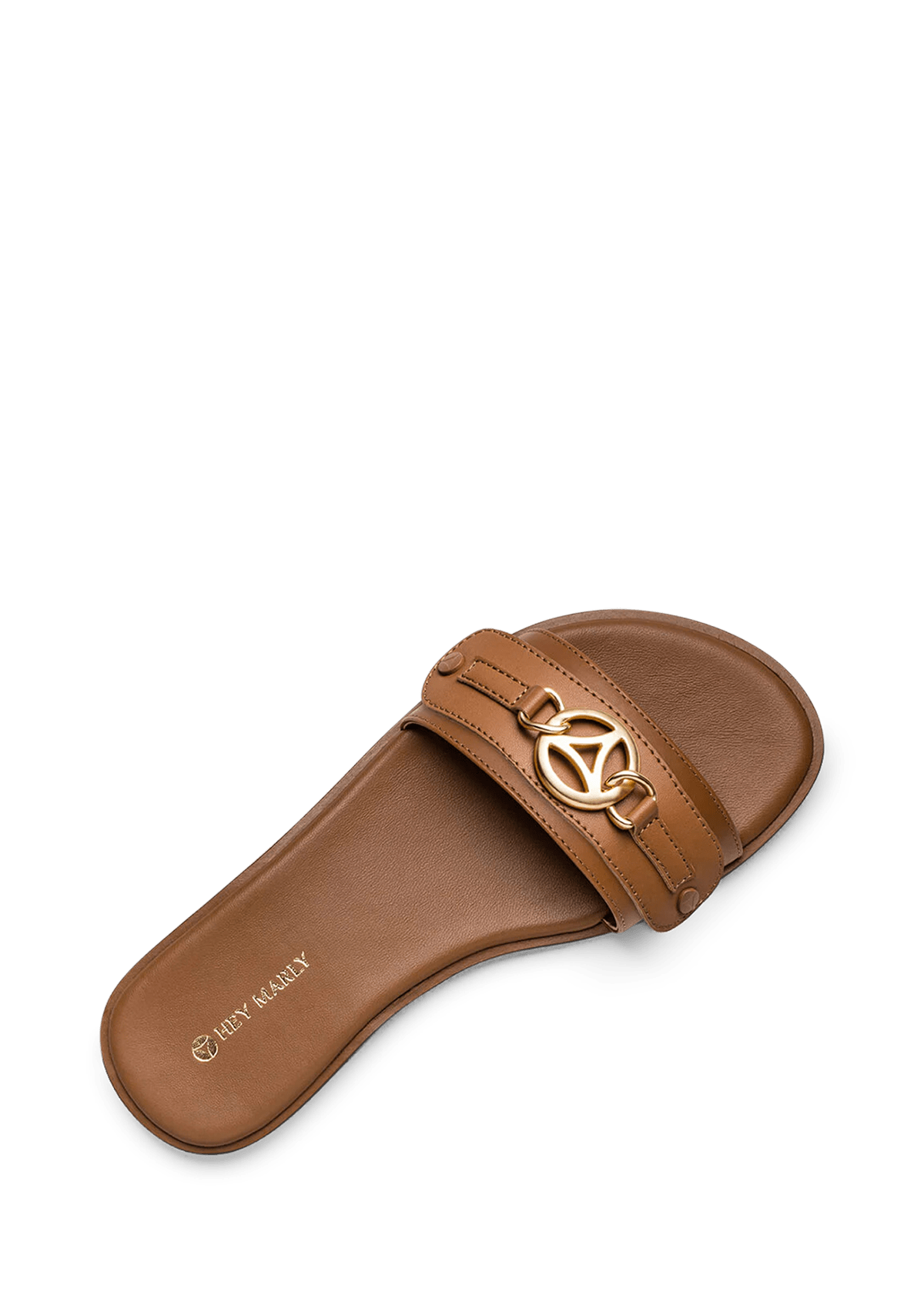 Seitenansicht auf neutralem Hintergrund des Produktes Golden Icon in der Farbe Classic Cognac