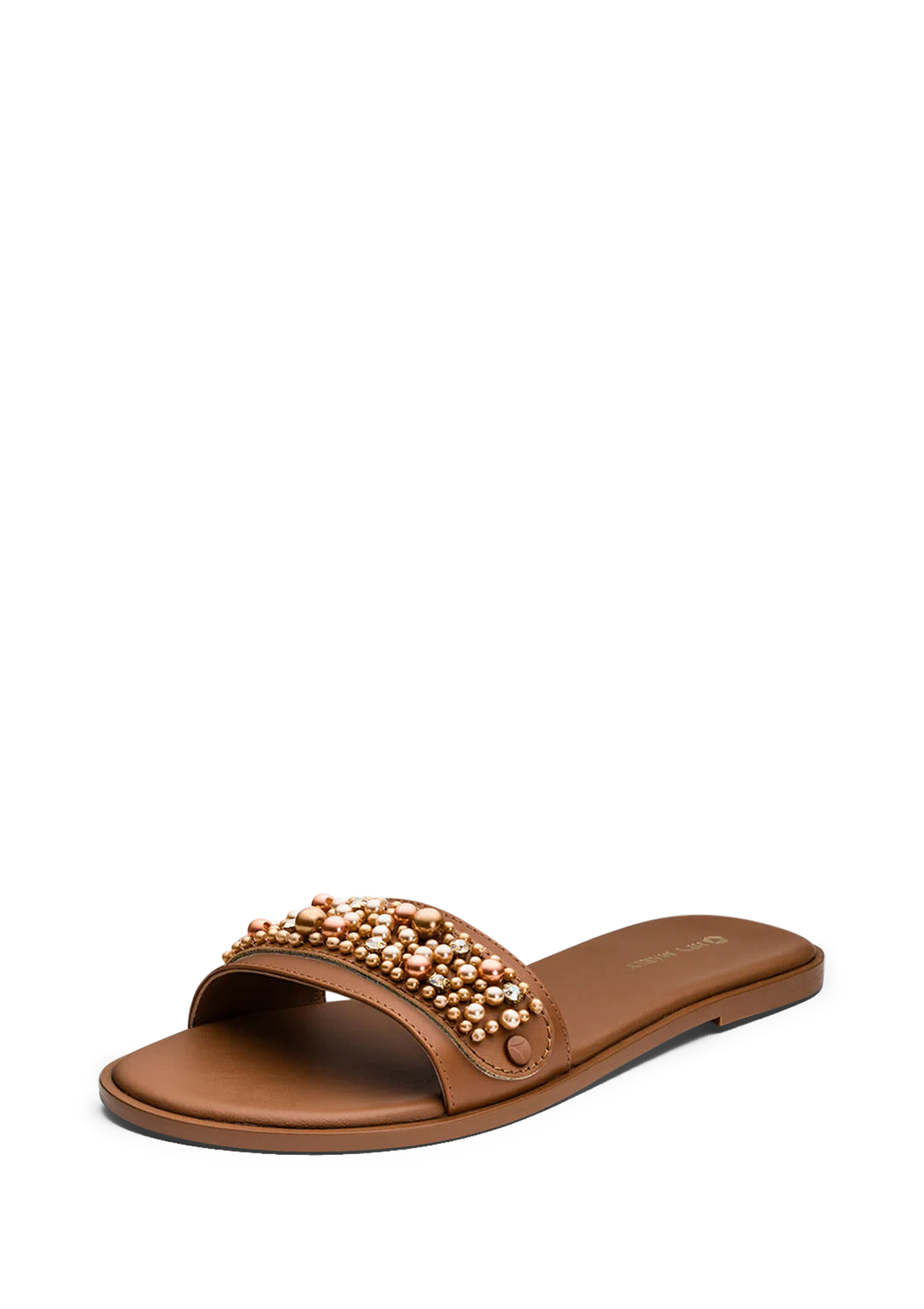 Frontalansicht auf neutralem Hintergrund des Produktes Precious Pearl in der Farbe Classic Cognac