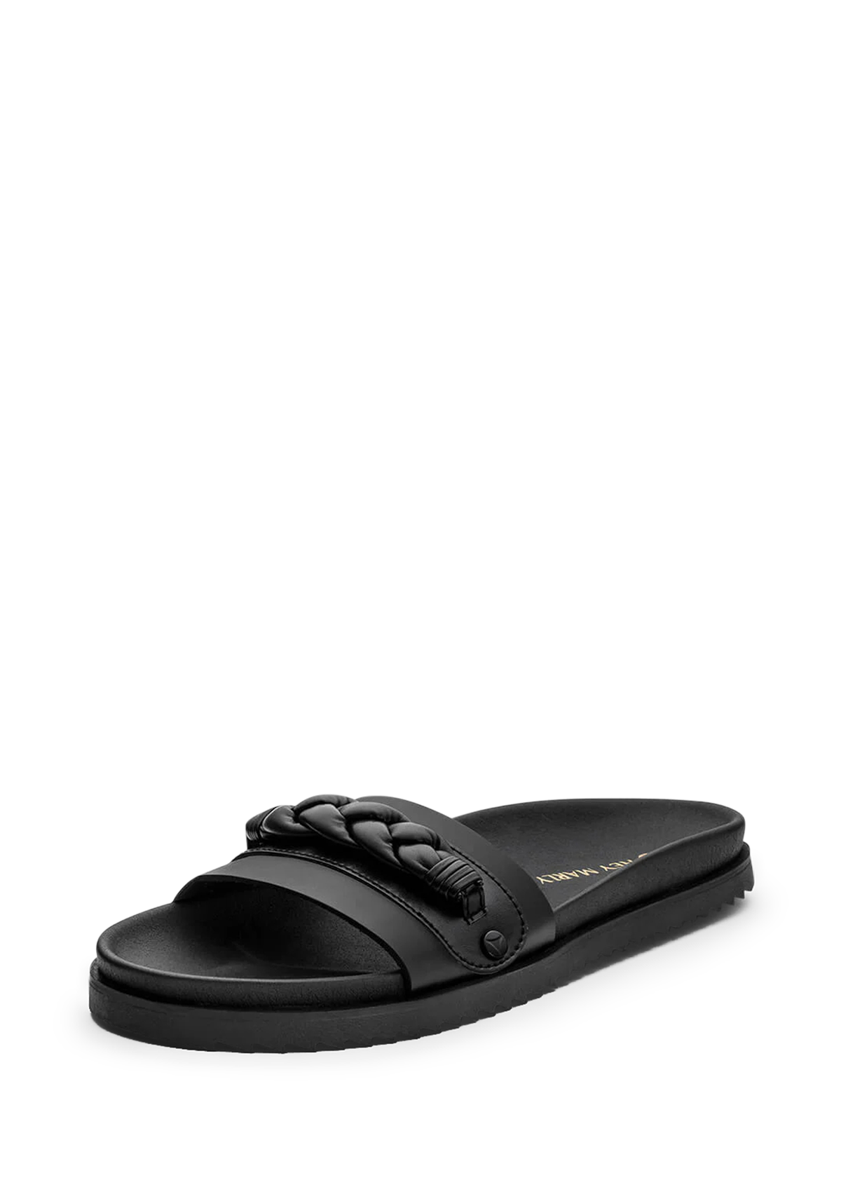 Frontalansicht auf neutralem Hintergrund des Produktes Braided in der Farbe Black