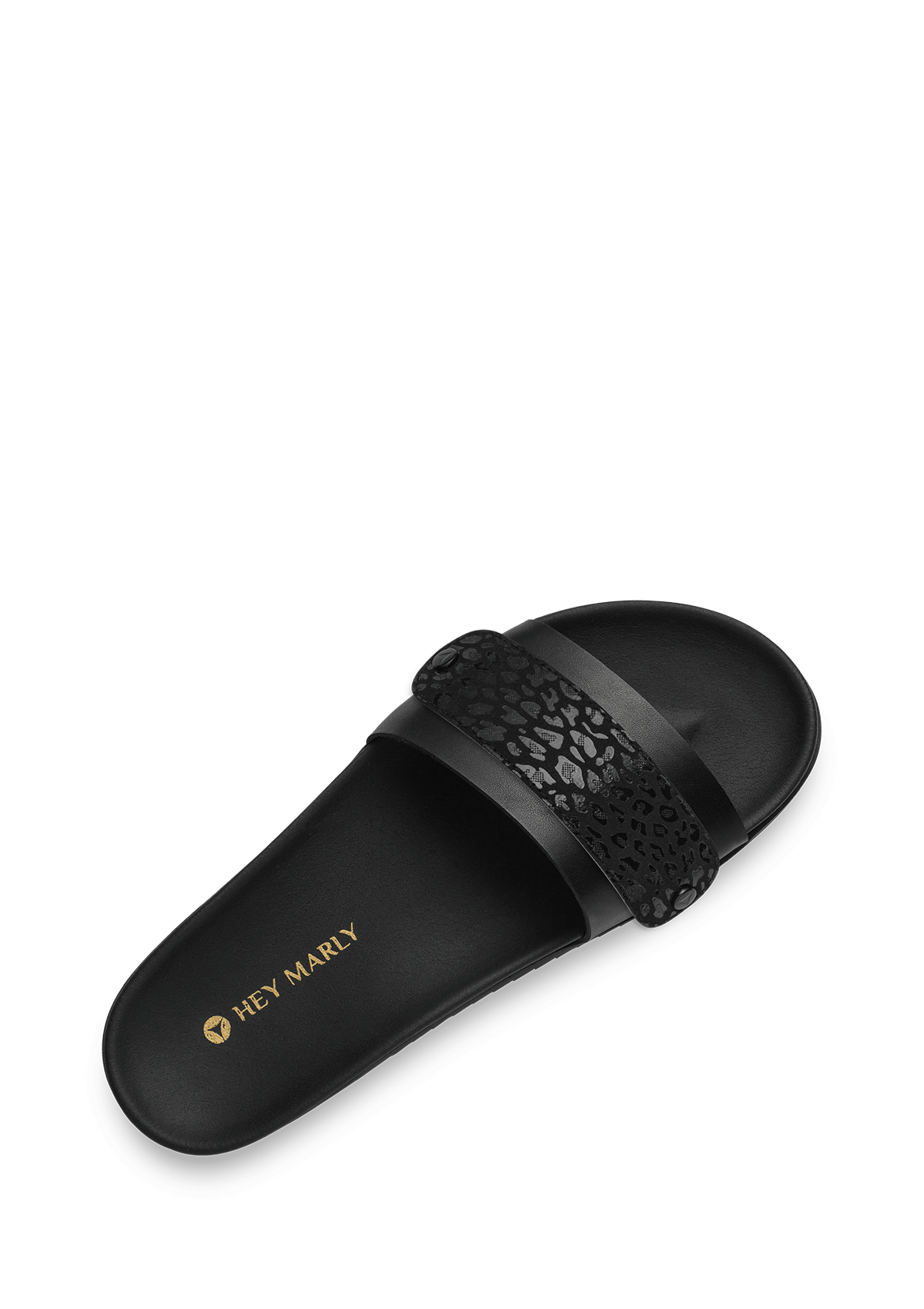 Seitenansicht auf neutralem Hintergrund des Produktes Animal Print in der Farbe Casual Clean Black
