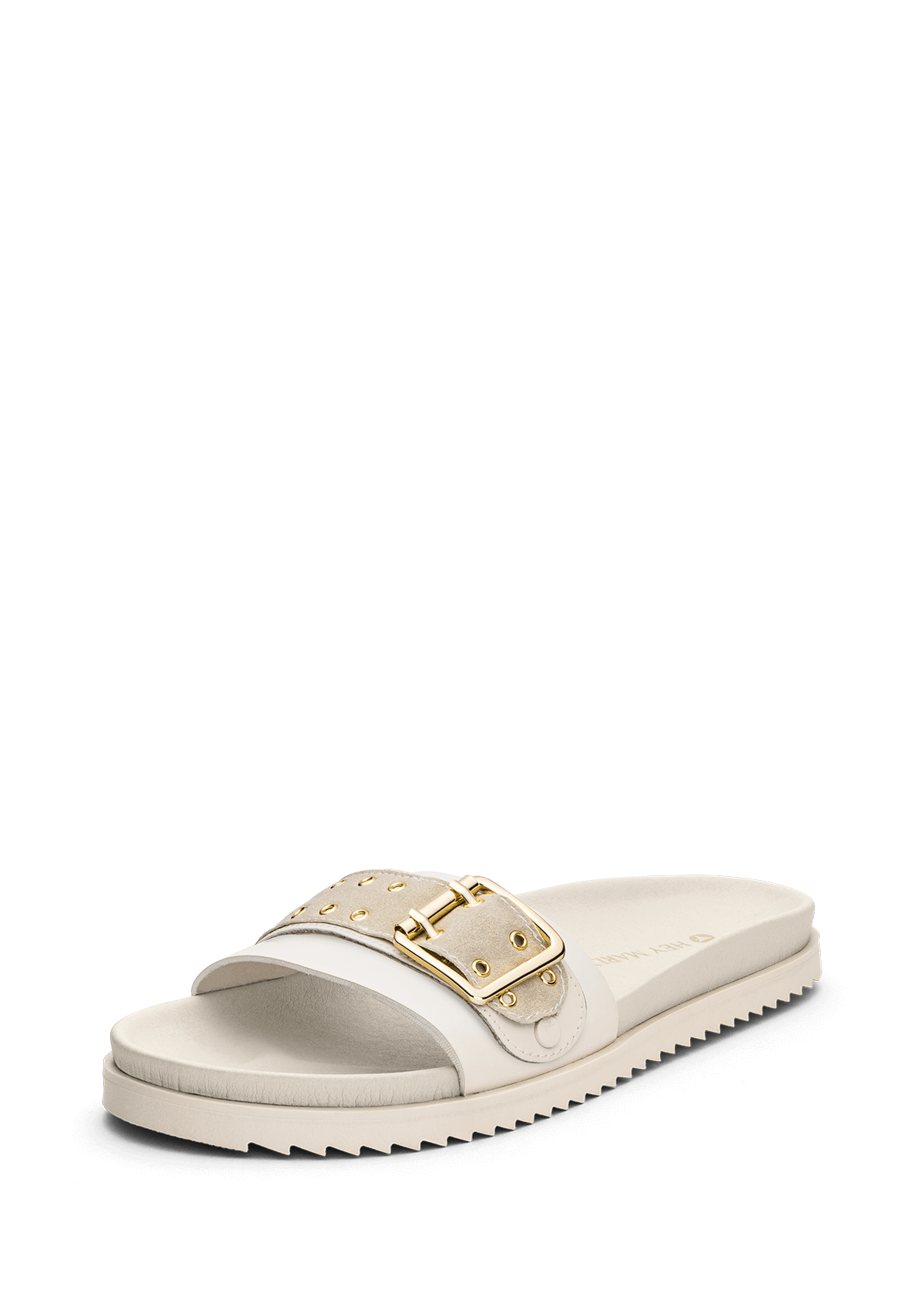 Frontalansicht auf neutralem Hintergrund des Produktes Eyelet Classic in der Farbe Casual Clean Crema